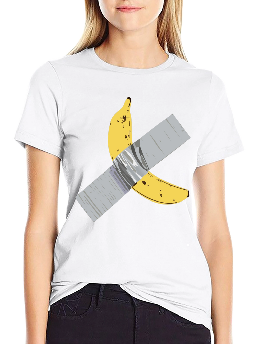 Banana Duct Tape Graphic Tee -  Mens Black T-Shirt