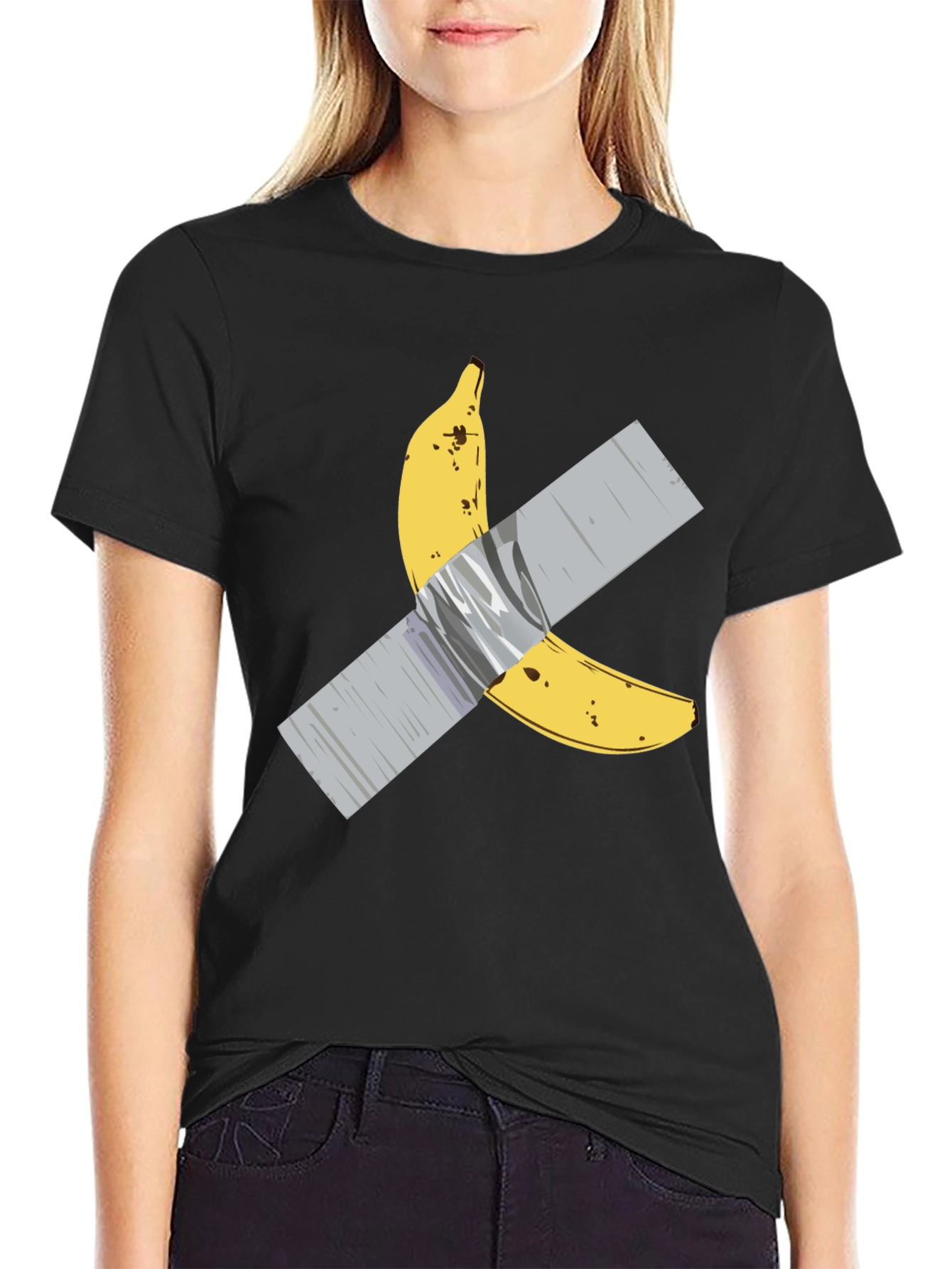 Banana Duct Tape Graphic Tee -  Mens Black T-Shirt