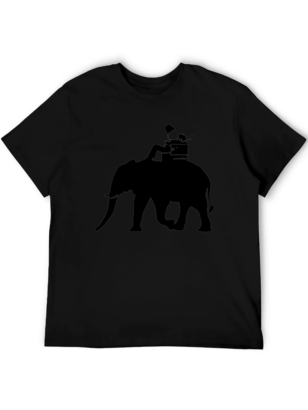 Elephant Rider Graphic Tee - Black
