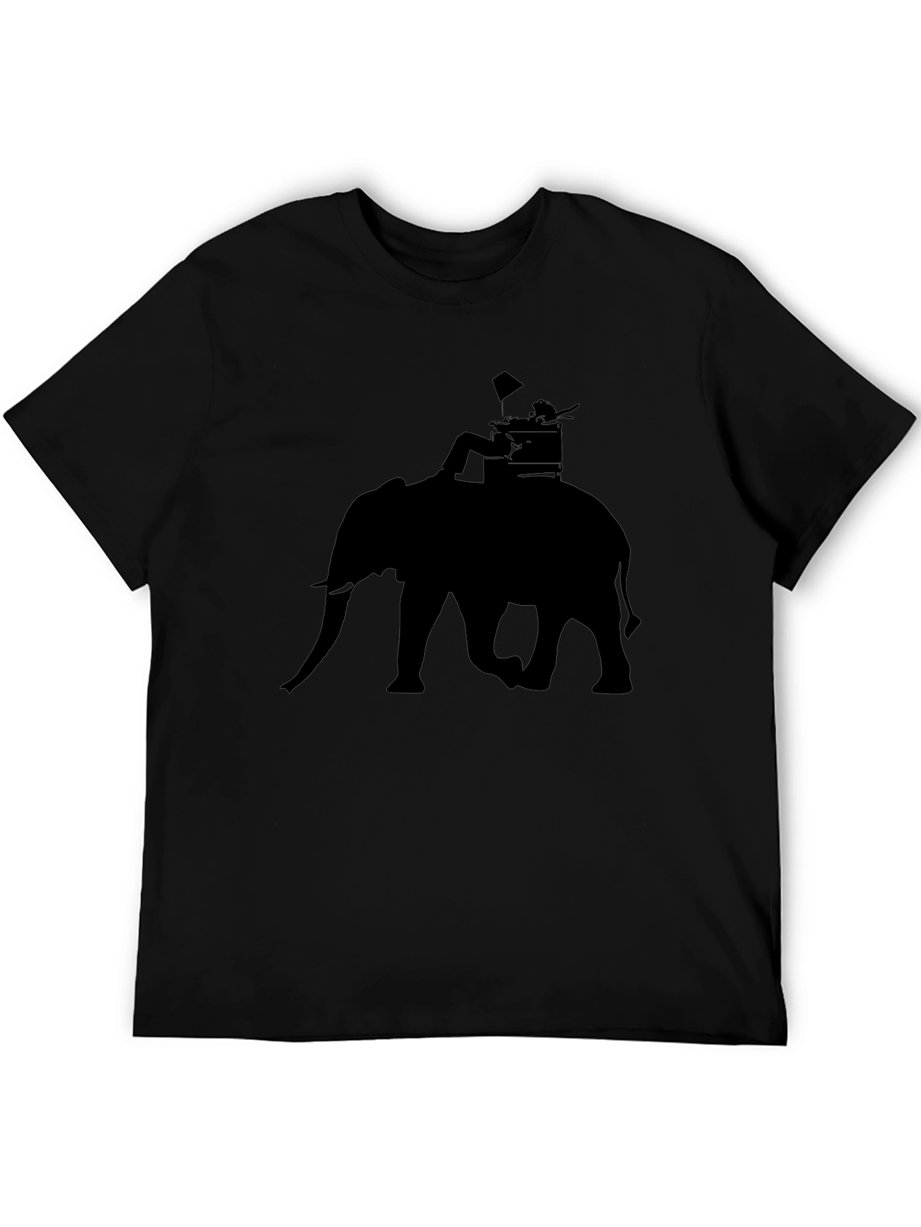 Elephant Rider Graphic Tee - Black