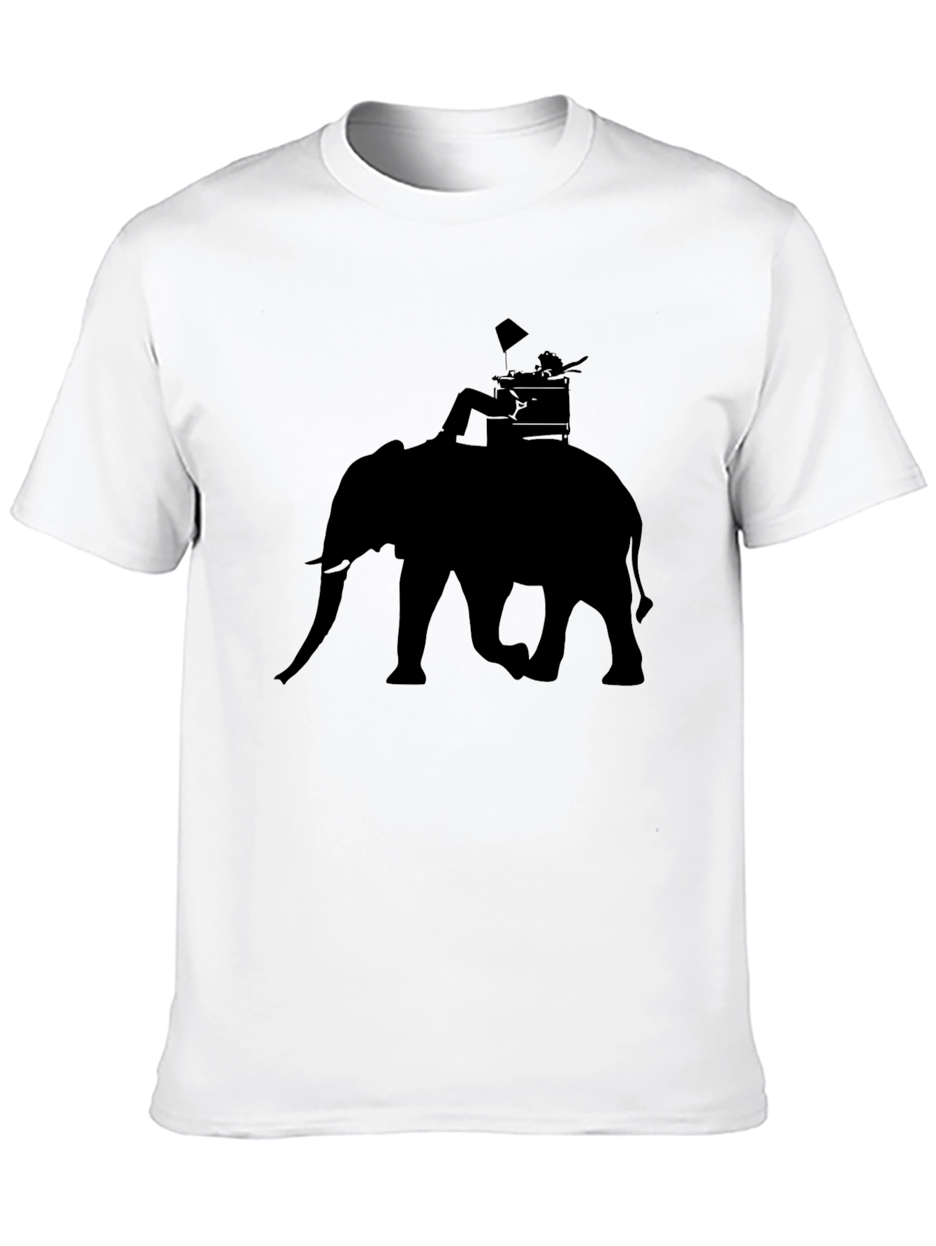 Elephant Rider Graphic Tee - Black