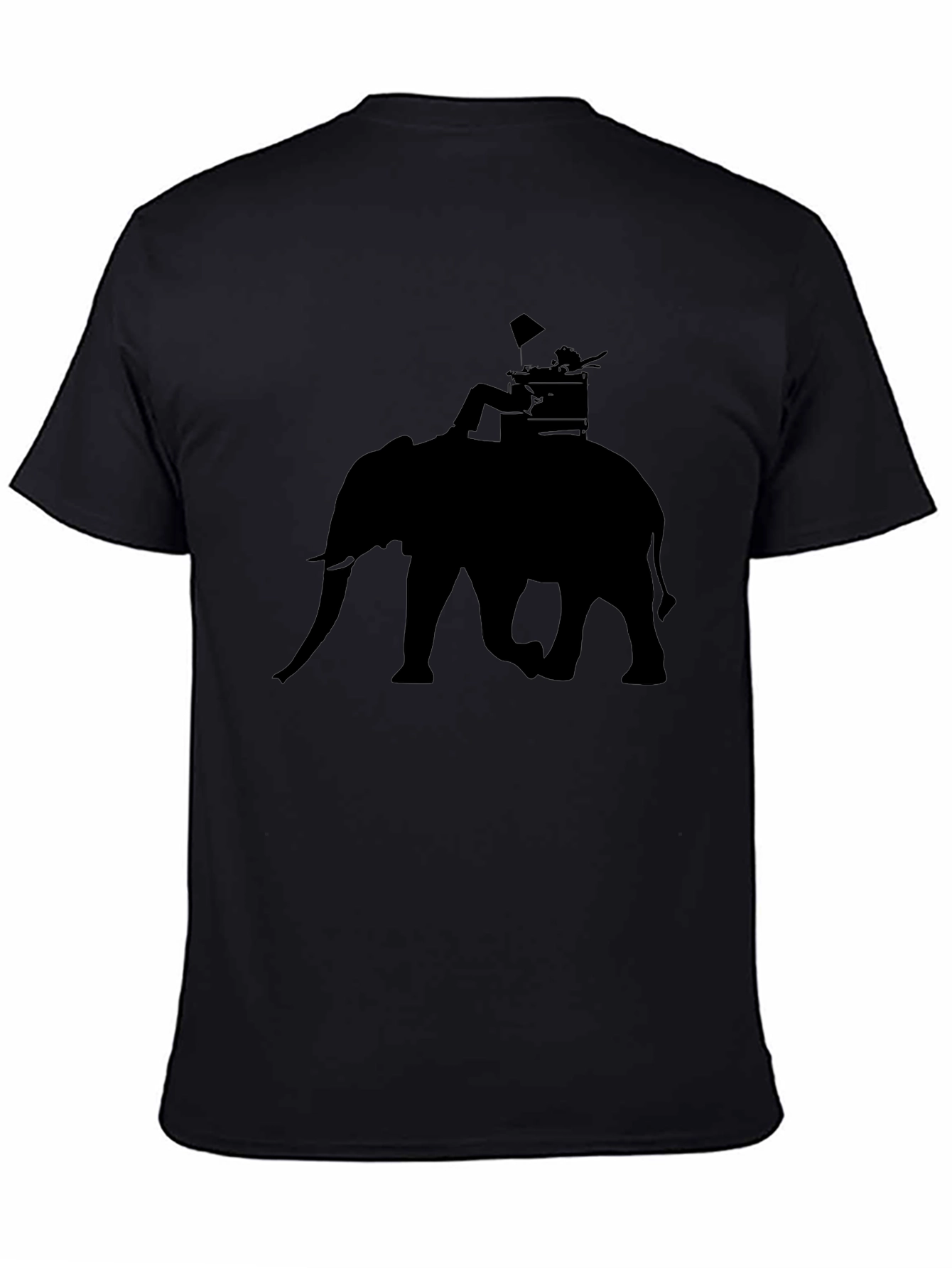 Elephant Rider Graphic Tee - Black