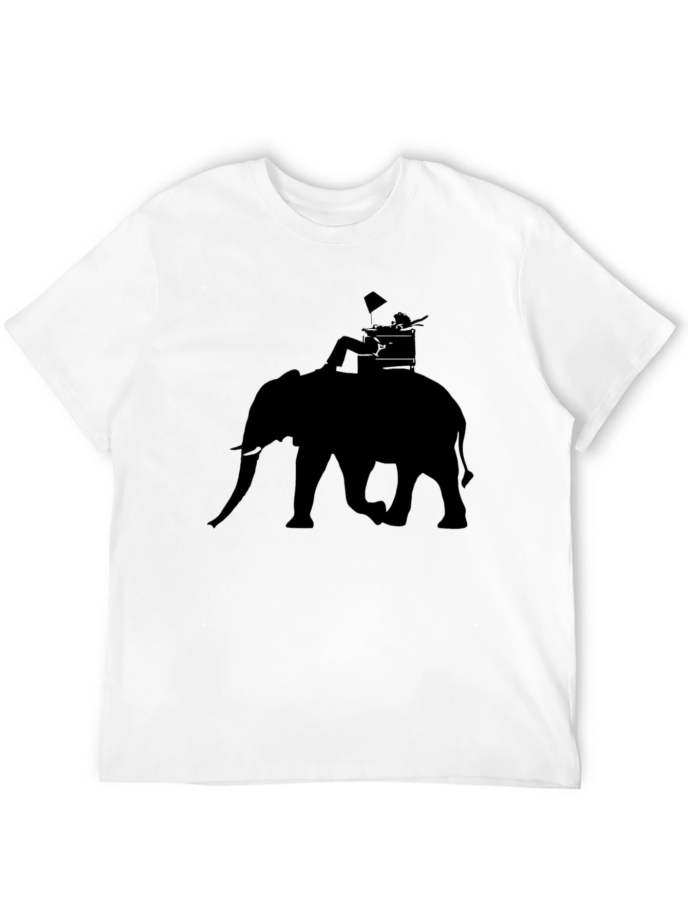 Elephant Rider Graphic Tee - Black