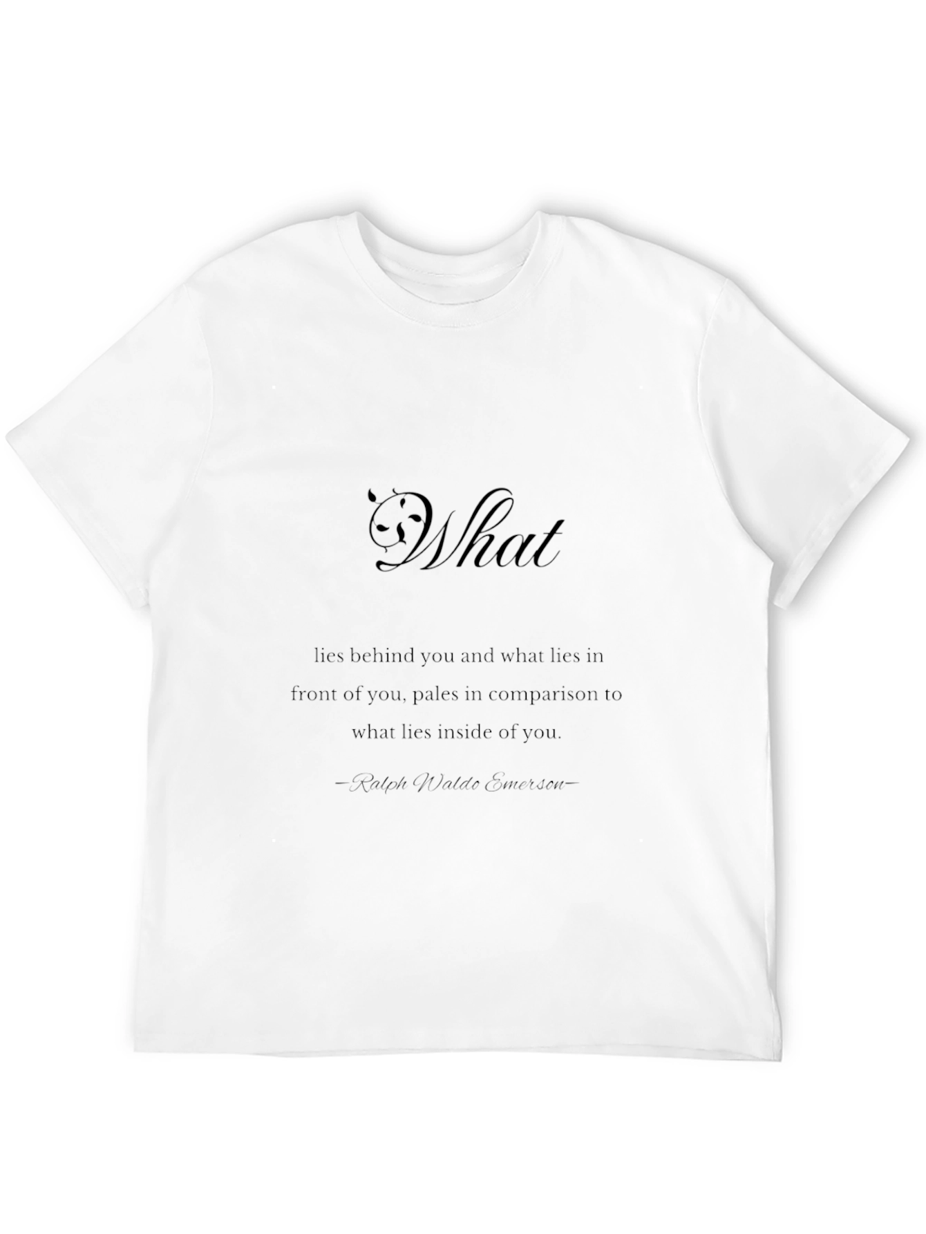 Inspirational Quote Black T-Shirt - Emerson
