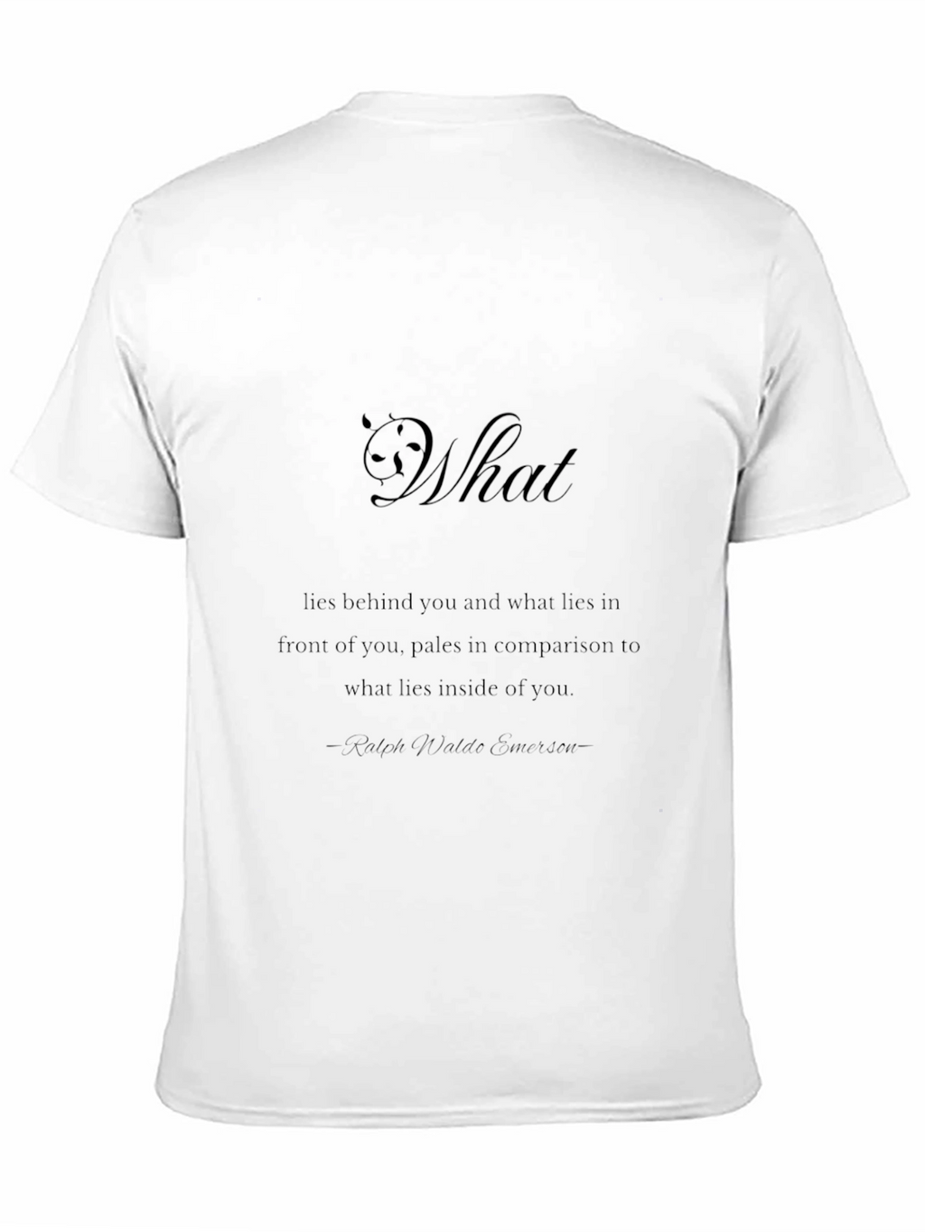 Inspirational Quote Black T-Shirt - Emerson