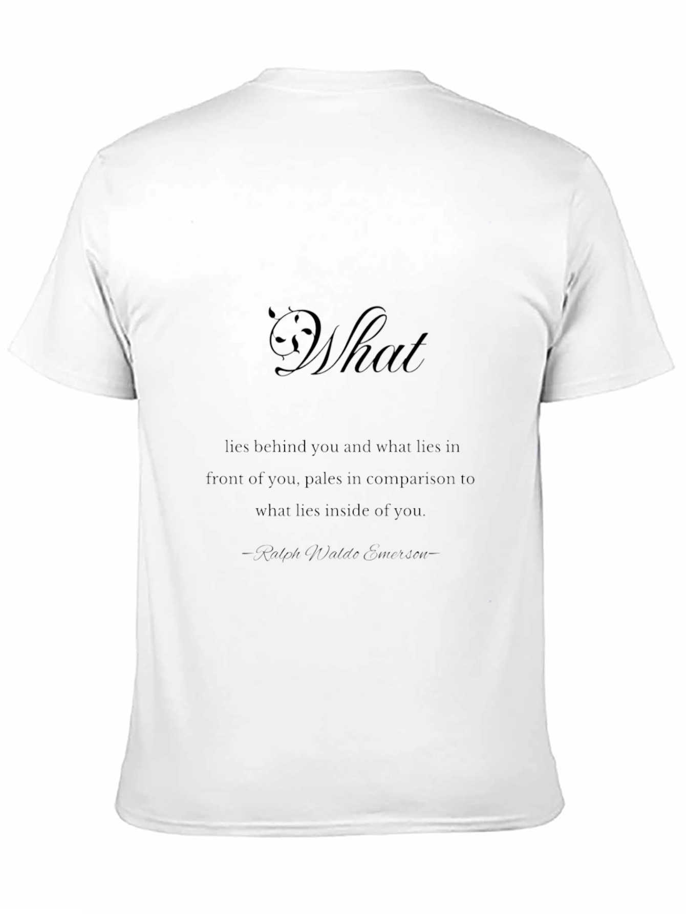 Inspirational Quote Black T-Shirt - Emerson