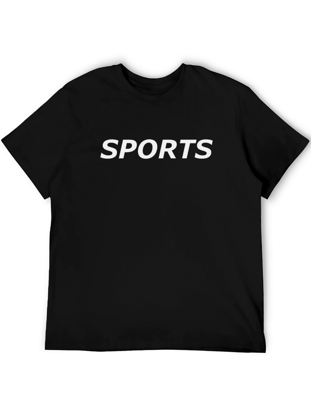SPORTS Black Tee - Classic Style