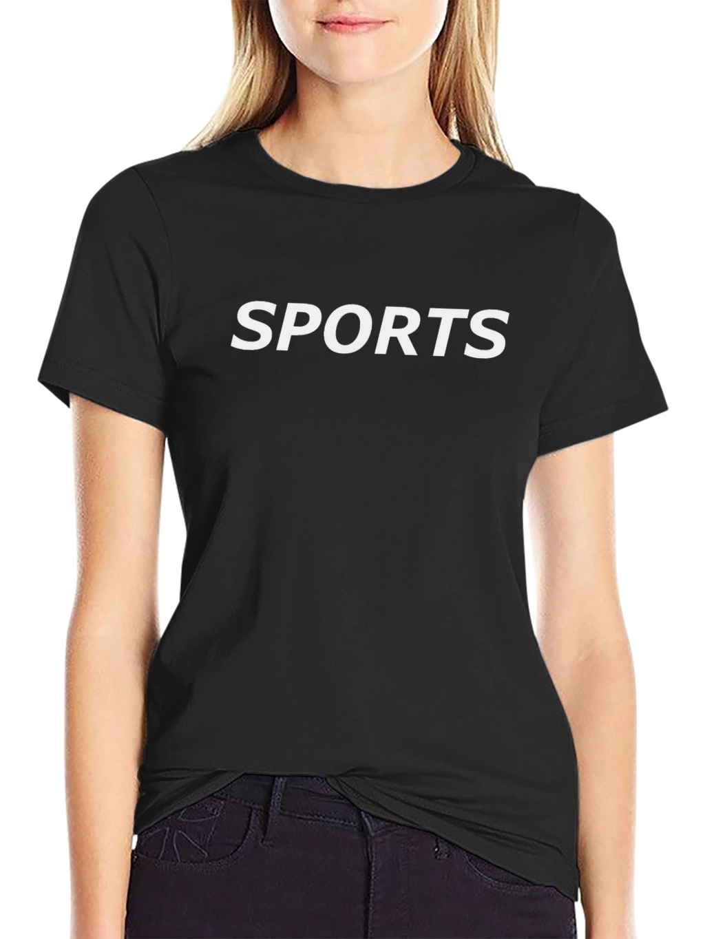 SPORTS Black Tee - Classic Style