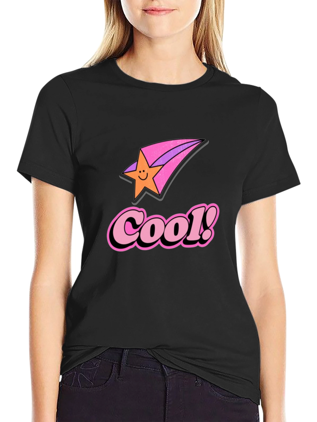Cool Star Retro Black Graphic Tee