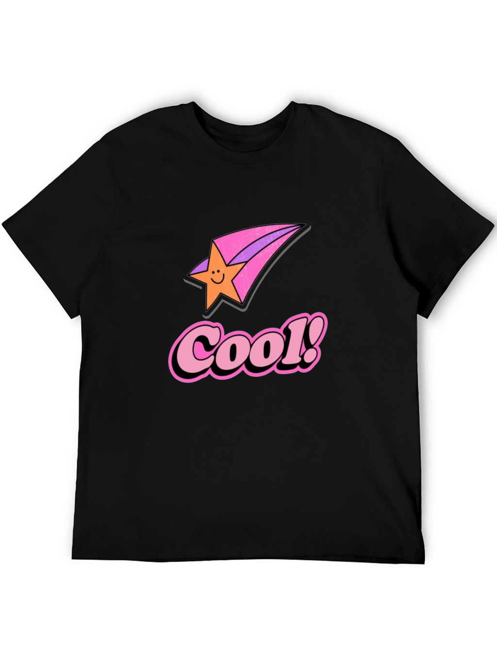 Cool Star Retro Black Graphic Tee