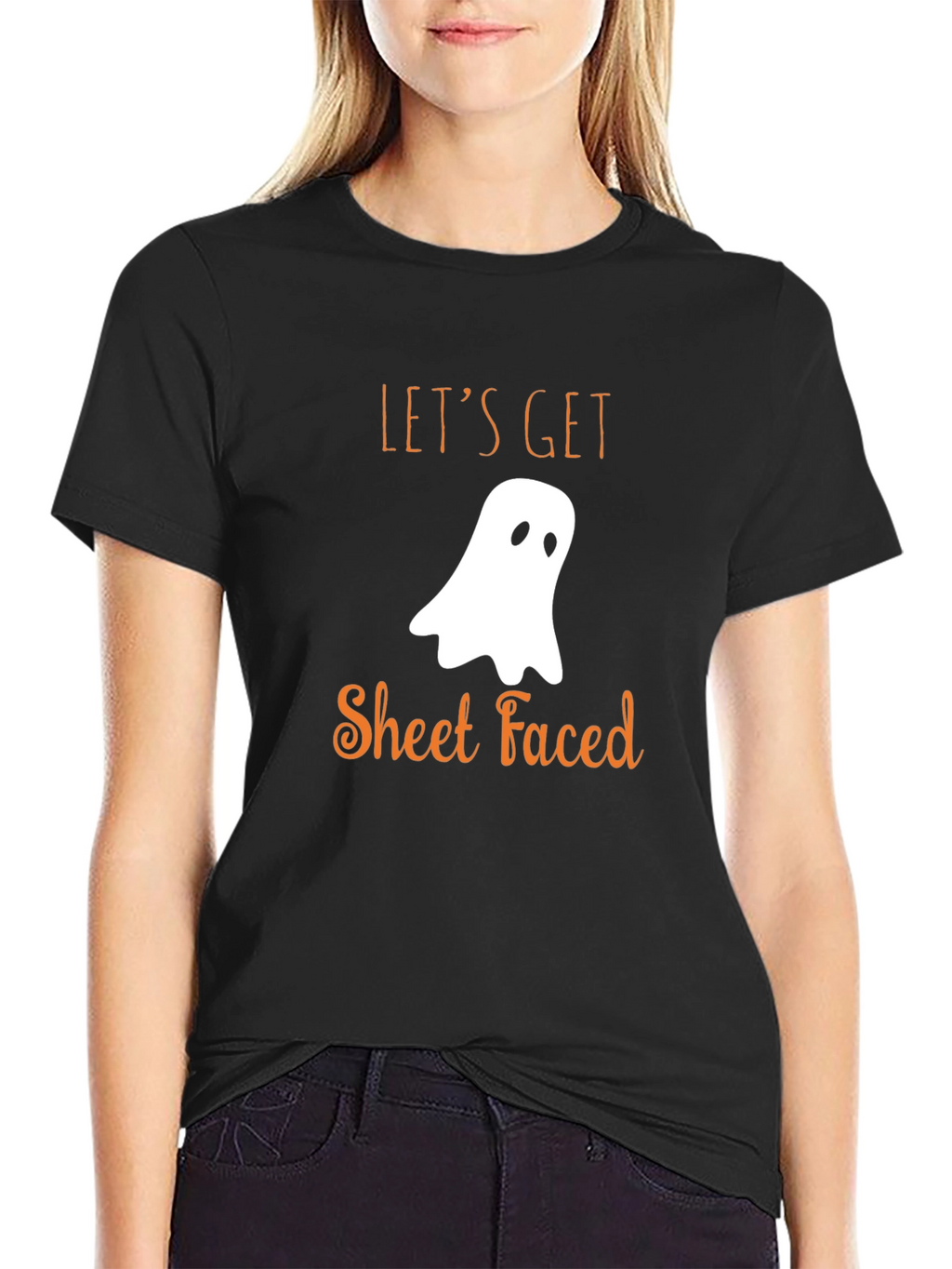 Funny Halloween T-Shirt: Lets Get Sheet Faced