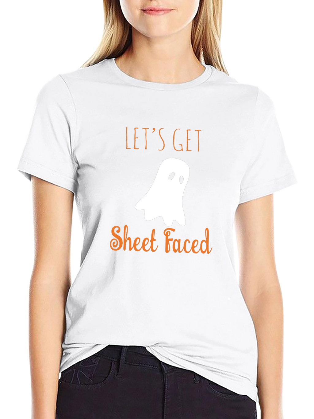 Funny Halloween T-Shirt: Lets Get Sheet Faced