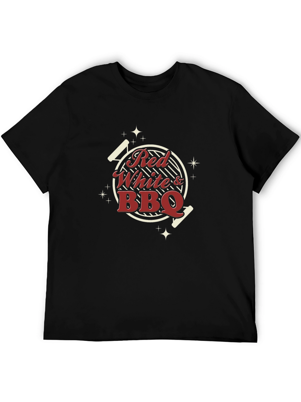 Red White BBQ Graphic T-Shirt