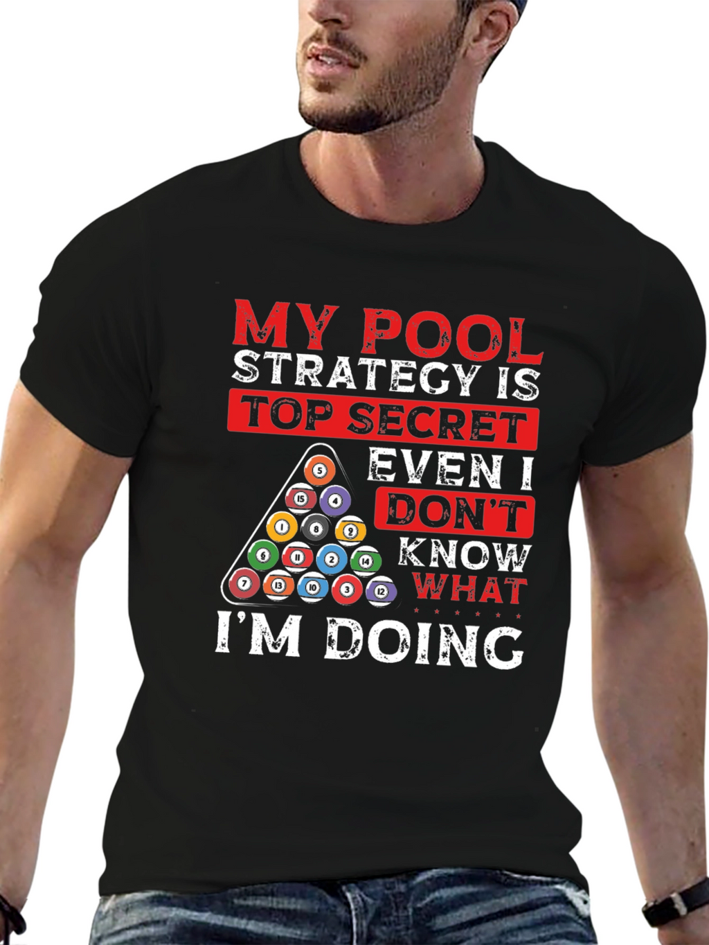 Pool Strategy Graphic T-Shirt