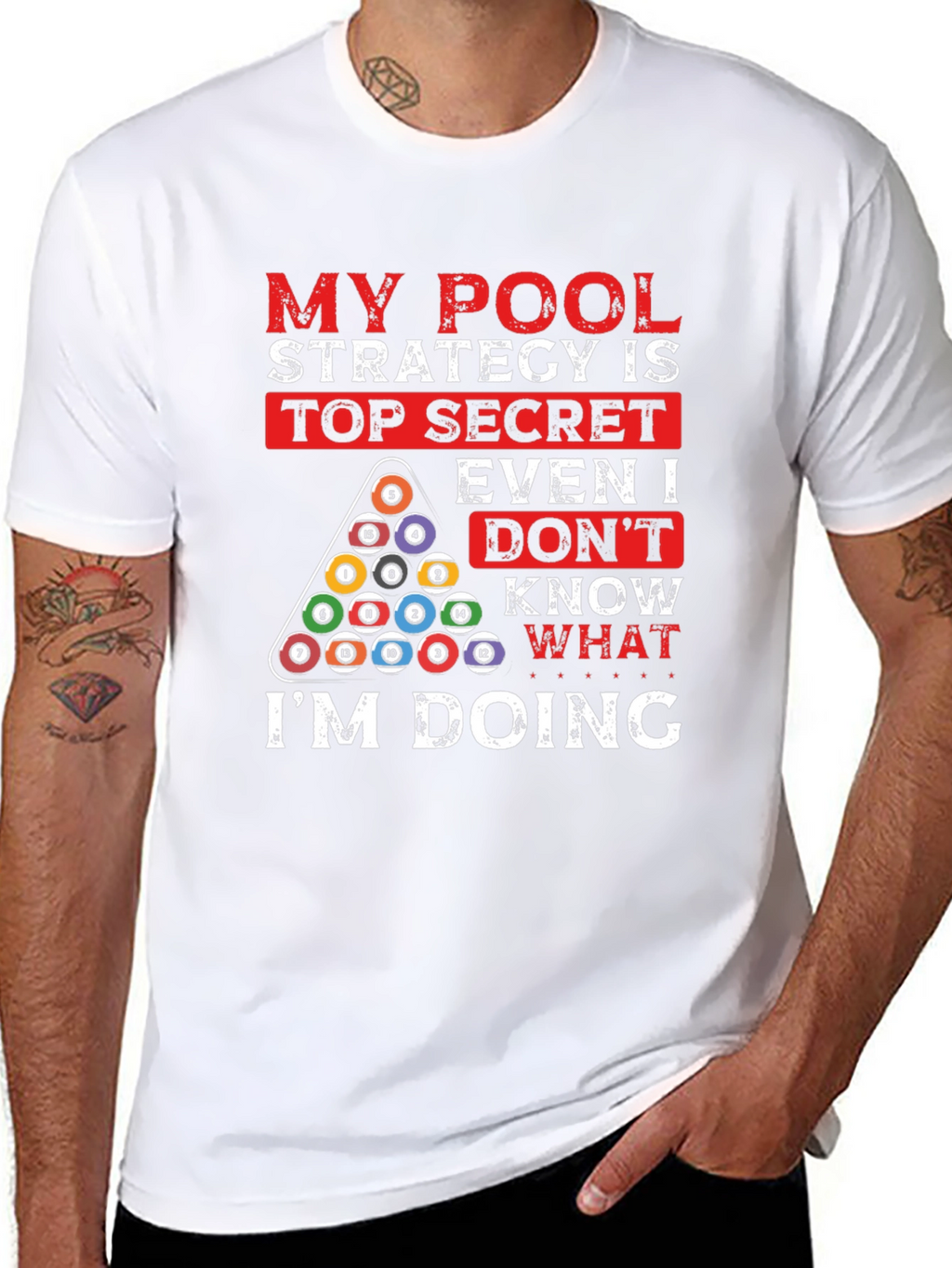 Pool Strategy Graphic T-Shirt
