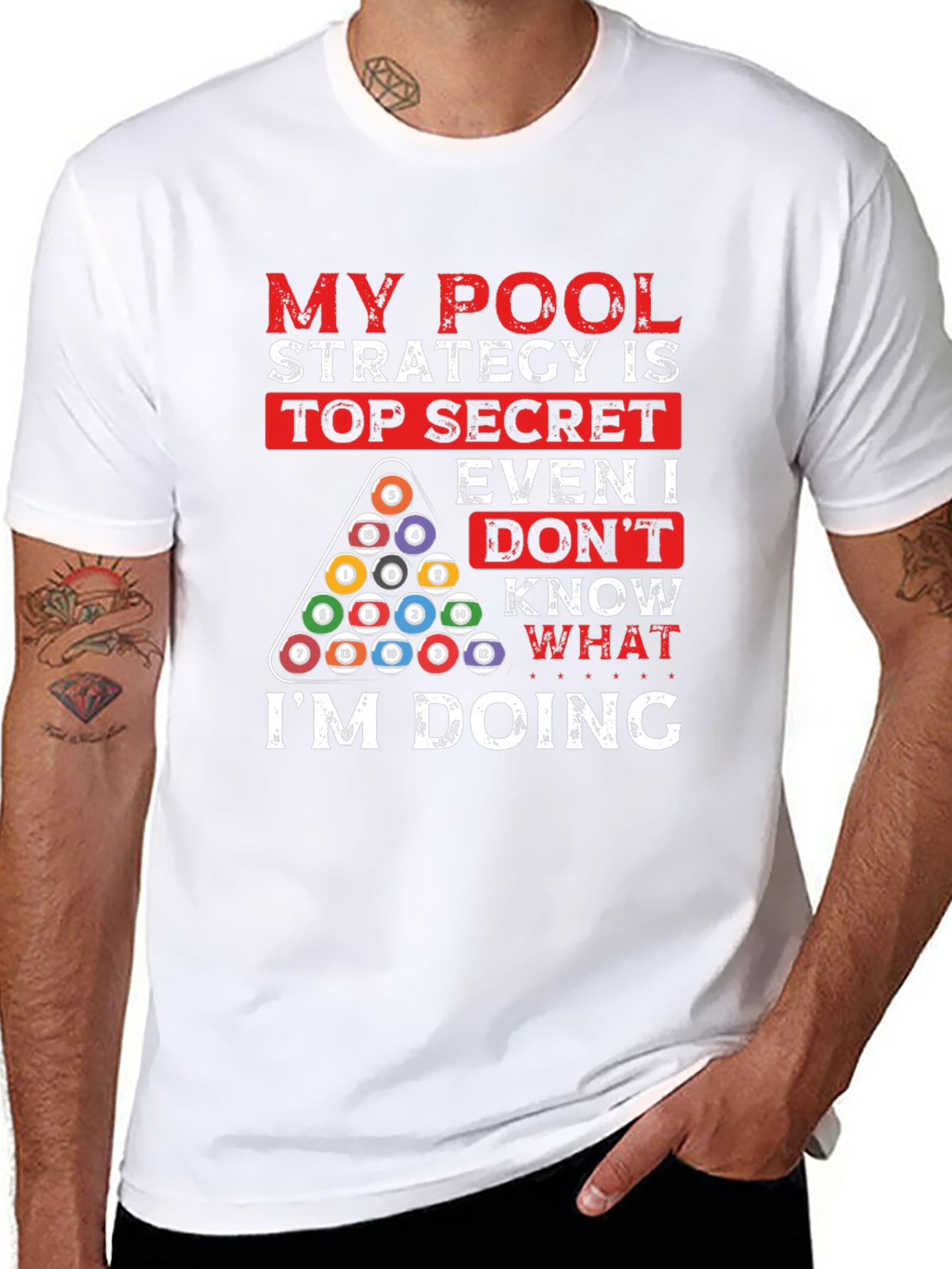 Pool Strategy Graphic T-Shirt