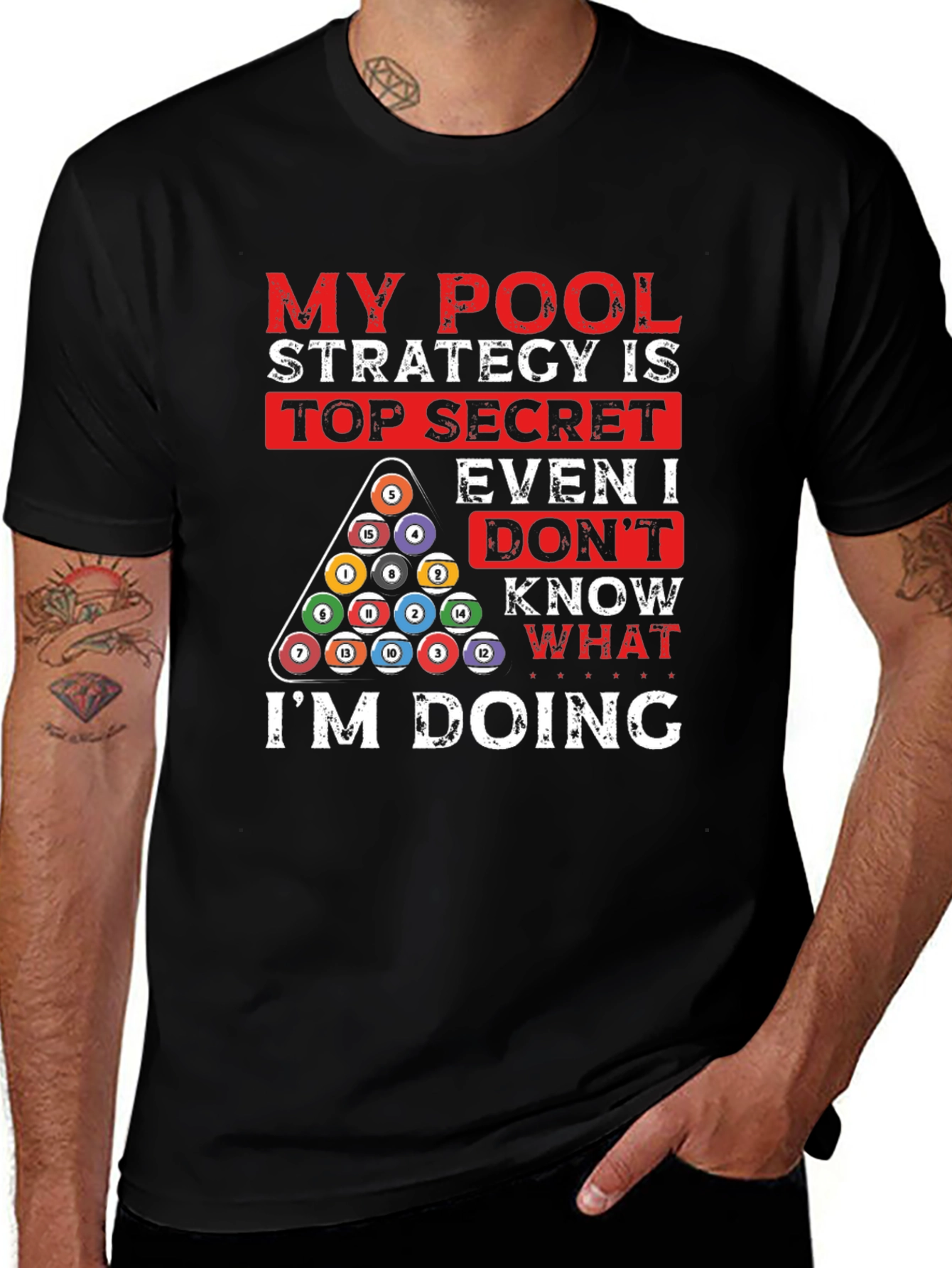 Pool Strategy Graphic T-Shirt