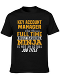 Key Account Manager Ninja Job Title Graphic Tee