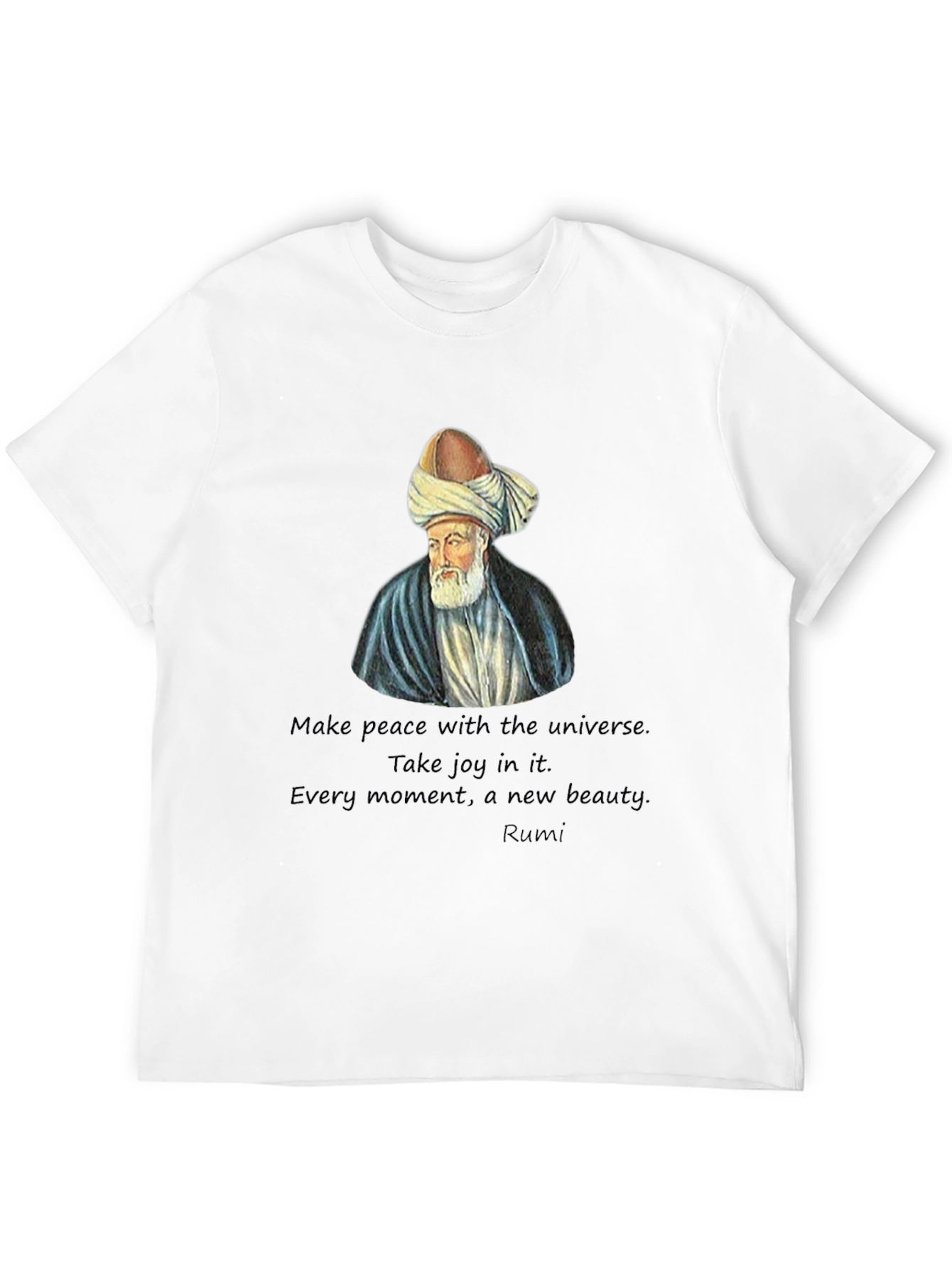 Rumi Quote Black T-Shirt - Spiritual Fashion
