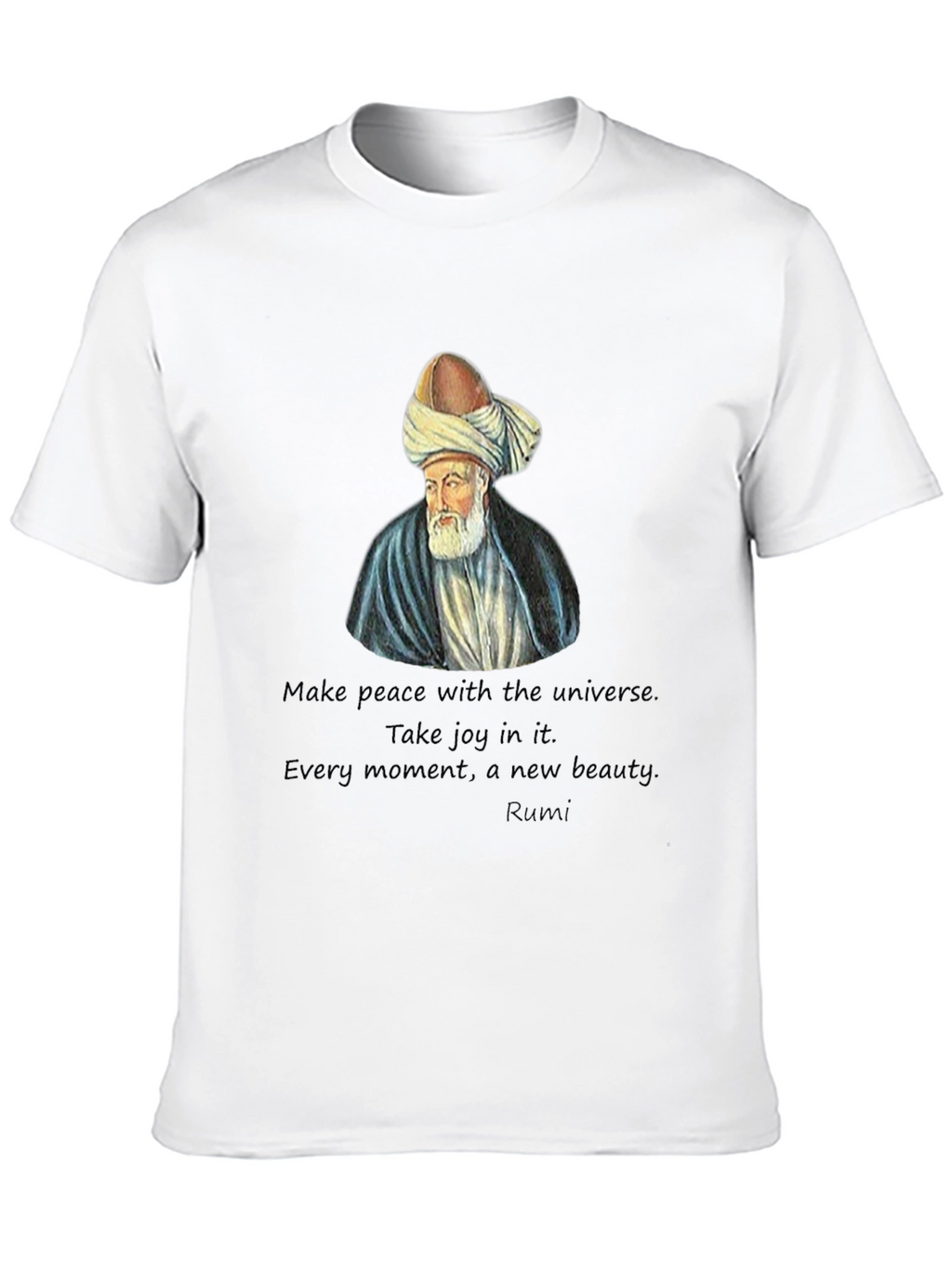 Rumi Quote Black T-Shirt - Spiritual Fashion