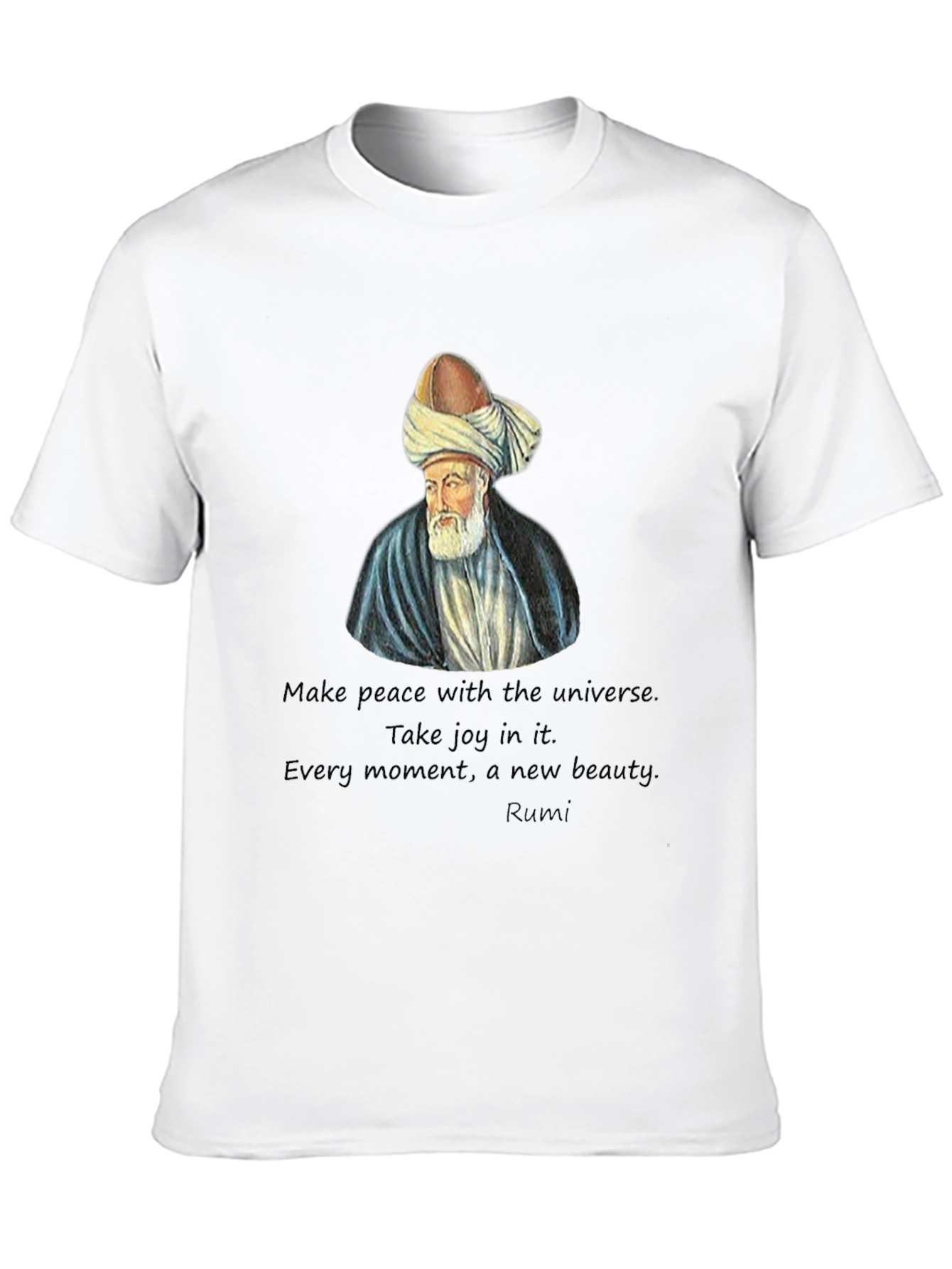 Rumi Quote Black T-Shirt - Spiritual Fashion