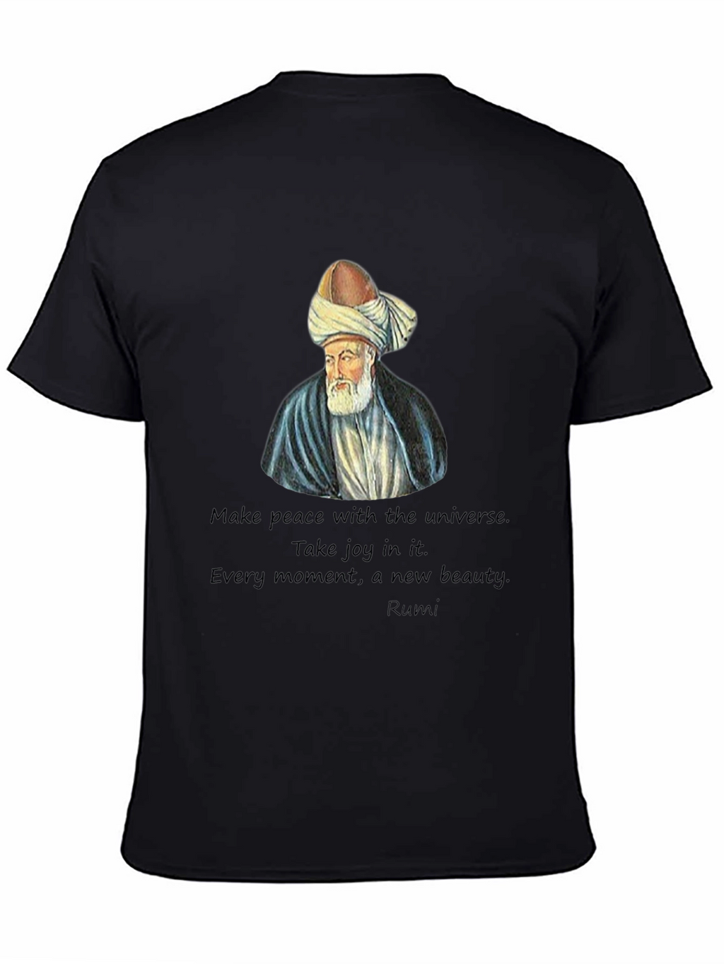 Rumi Quote Black T-Shirt - Spiritual Fashion