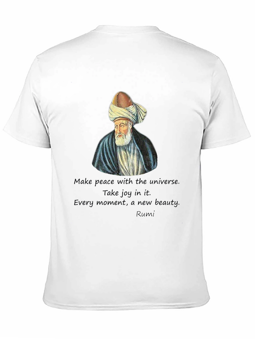 Rumi Quote Black T-Shirt - Spiritual Fashion