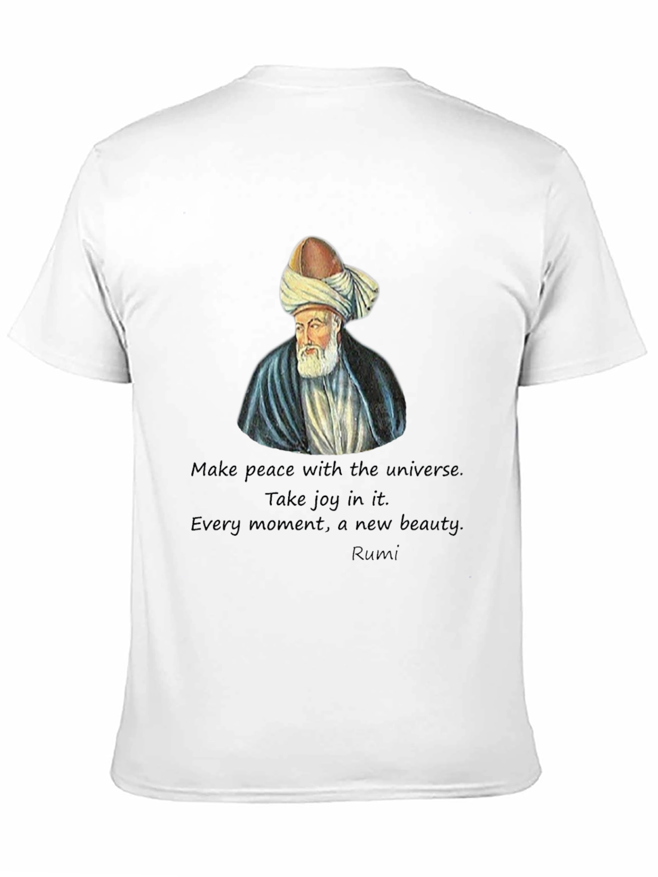 Rumi Quote Black T-Shirt - Spiritual Fashion