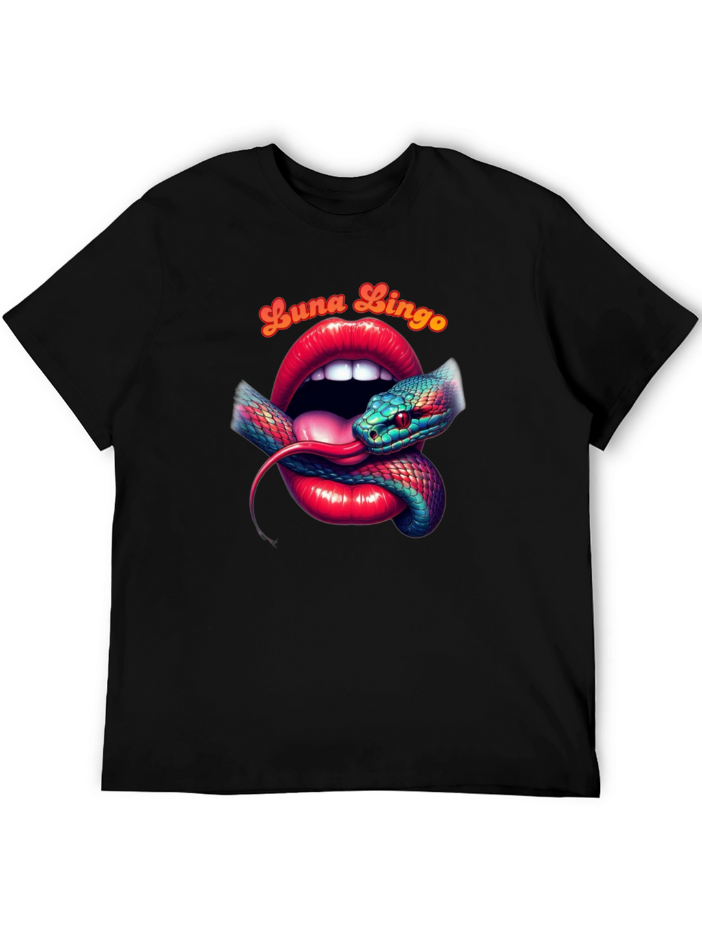 Luna Lingo Snake Lips Graphic Tee