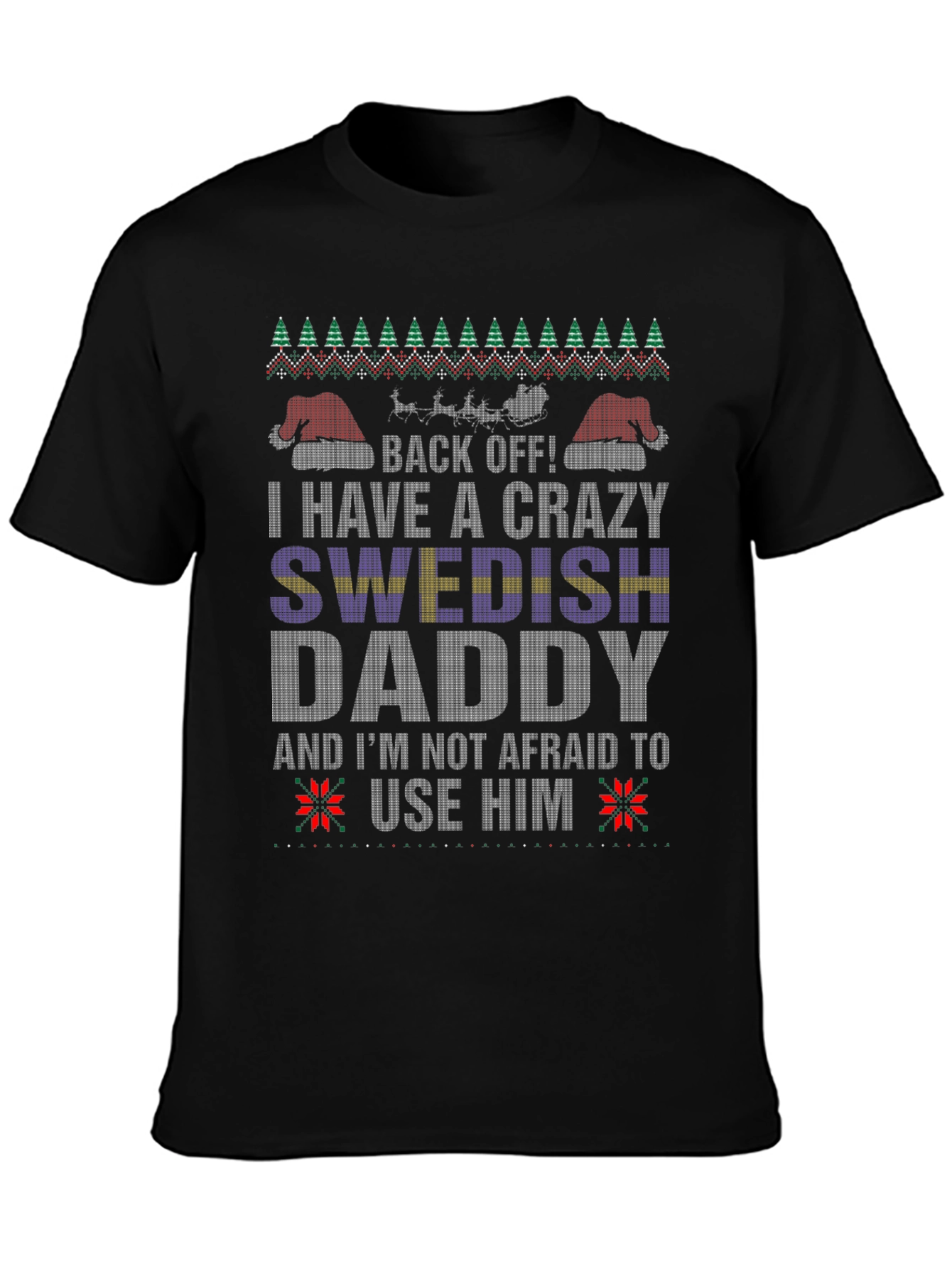 Crazy Swedish Daddy Christmas T-Shirt