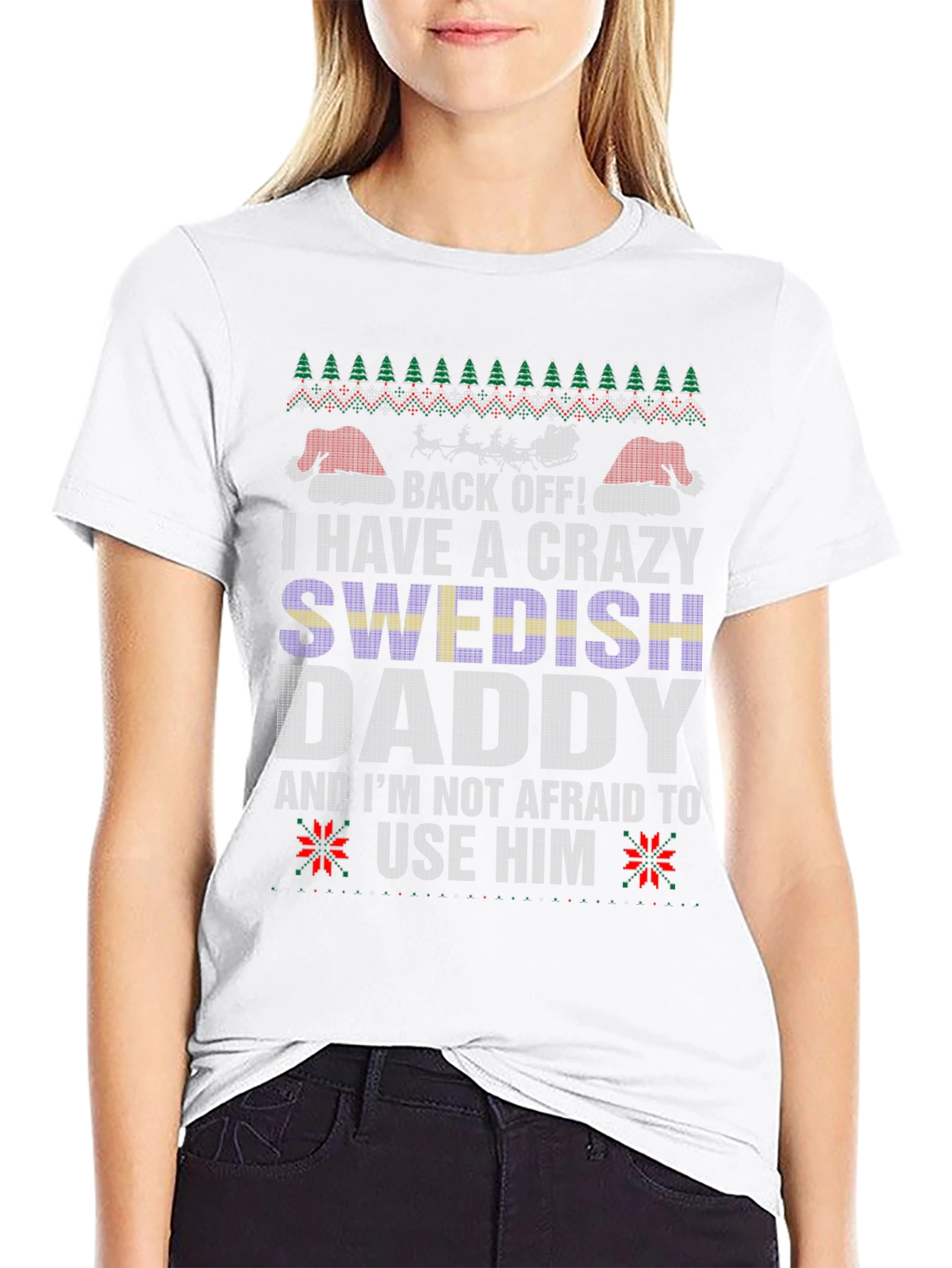 Crazy Swedish Daddy Christmas T-Shirt