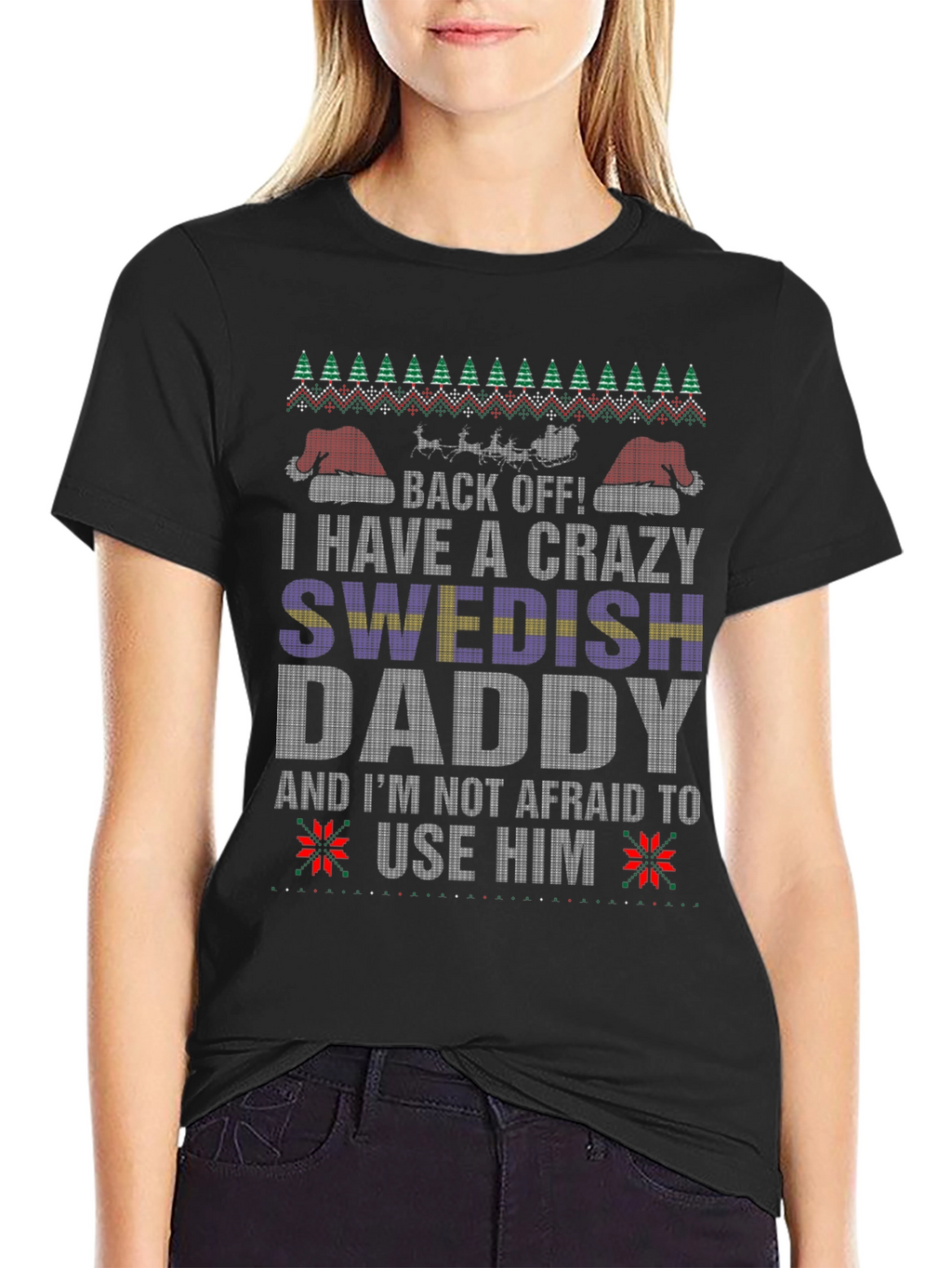Crazy Swedish Daddy Christmas T-Shirt