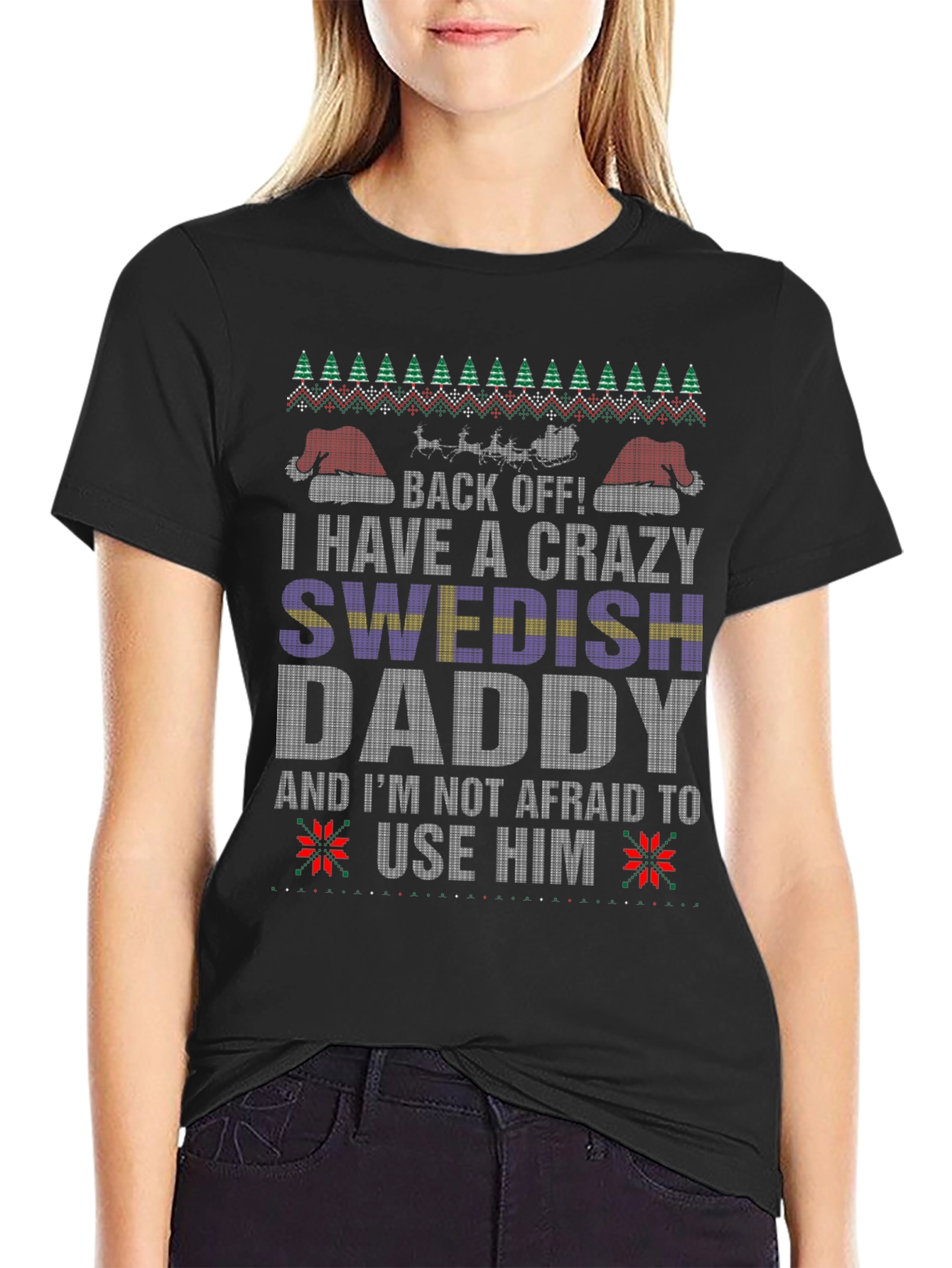 Crazy Swedish Daddy Christmas T-Shirt