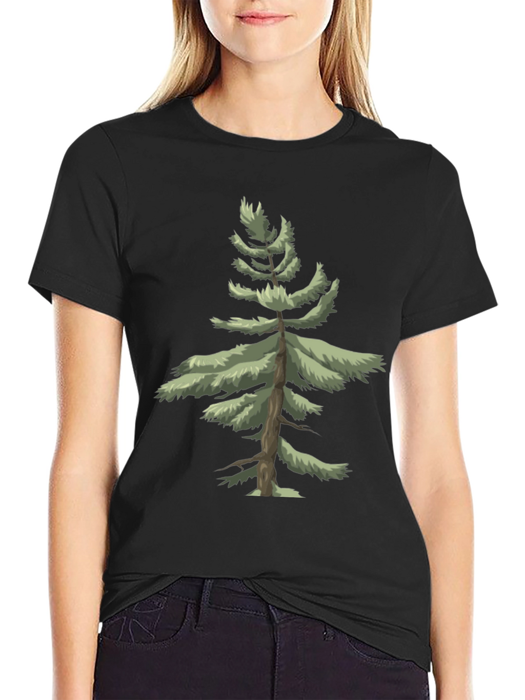 Natures Call: Tree Graphic Black T-Shirt