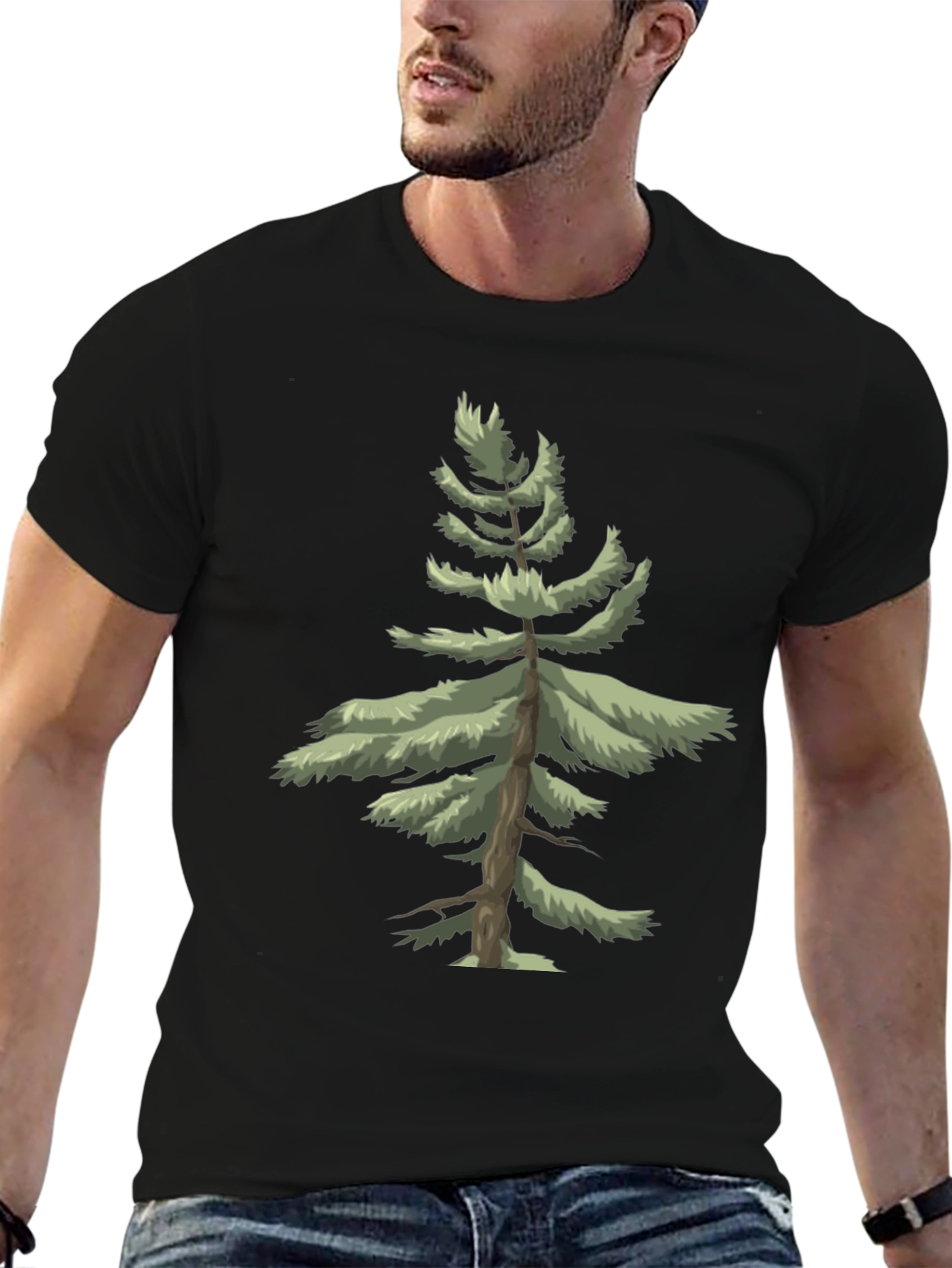 Natures Call: Tree Graphic Black T-Shirt