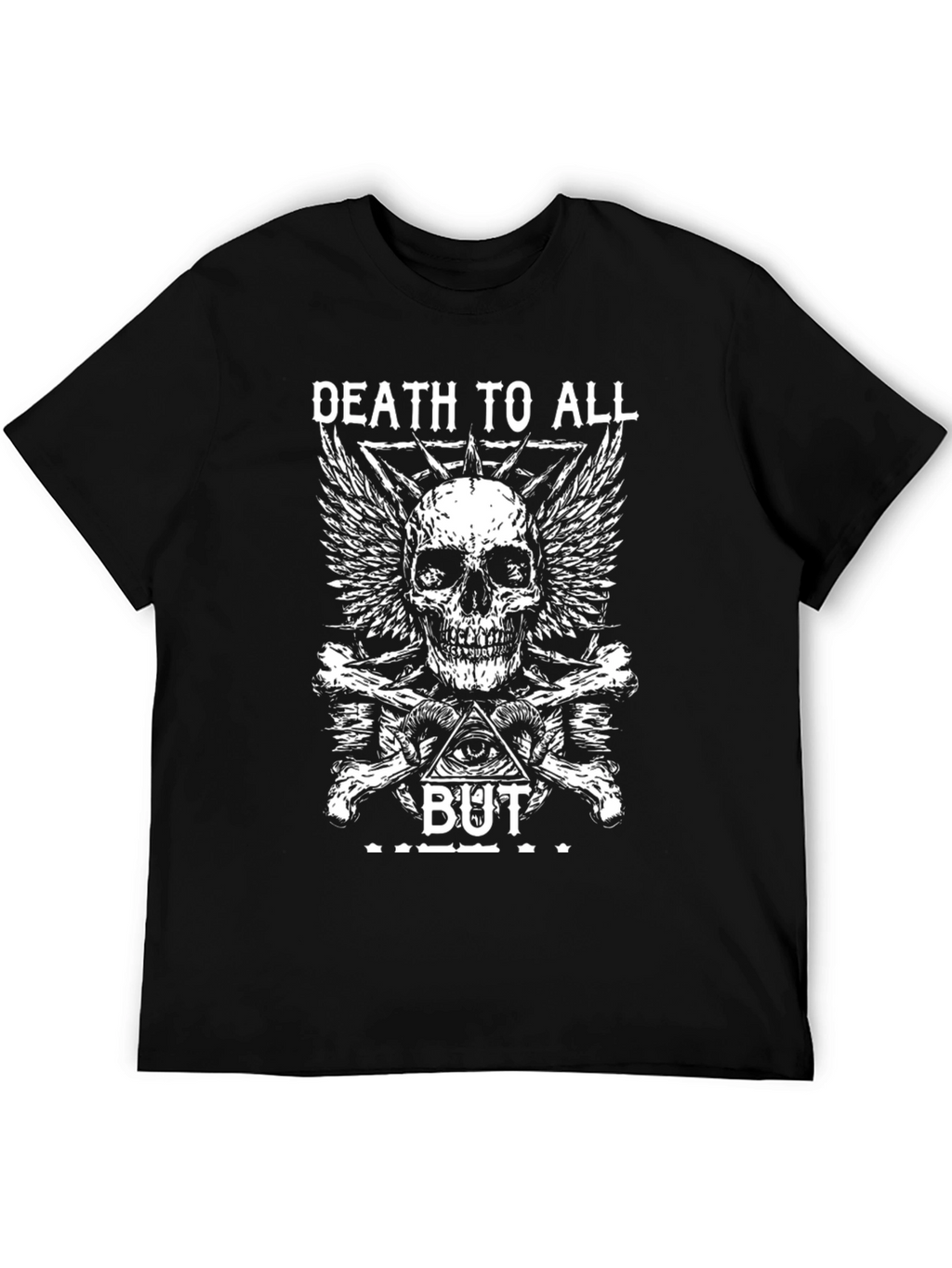 Death to All But Skull Graphic Black T-Shirt