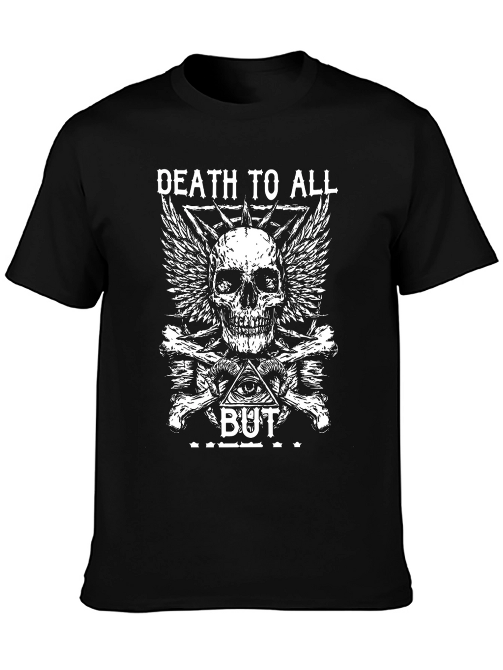 Death to All But Skull Graphic Black T-Shirt