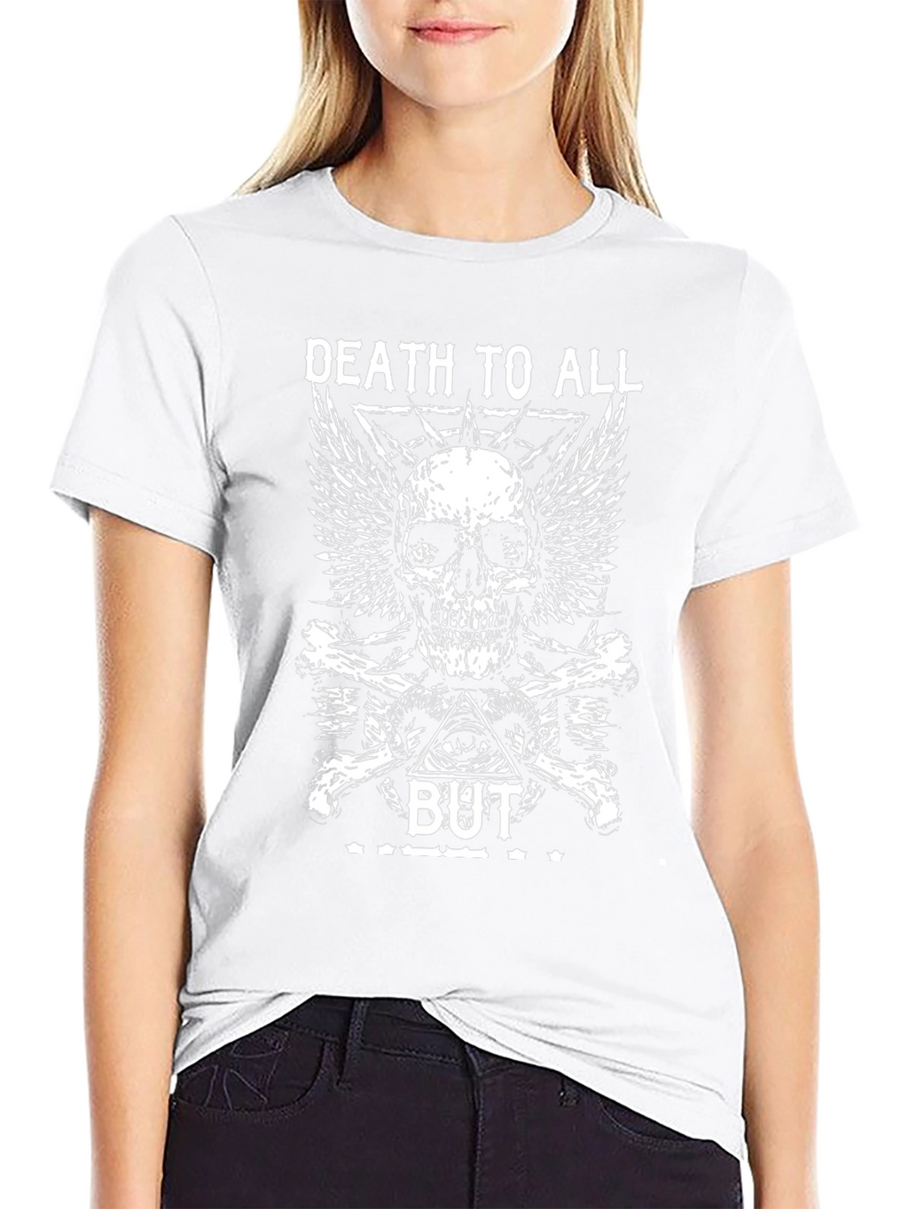 Death to All But Skull Graphic Black T-Shirt