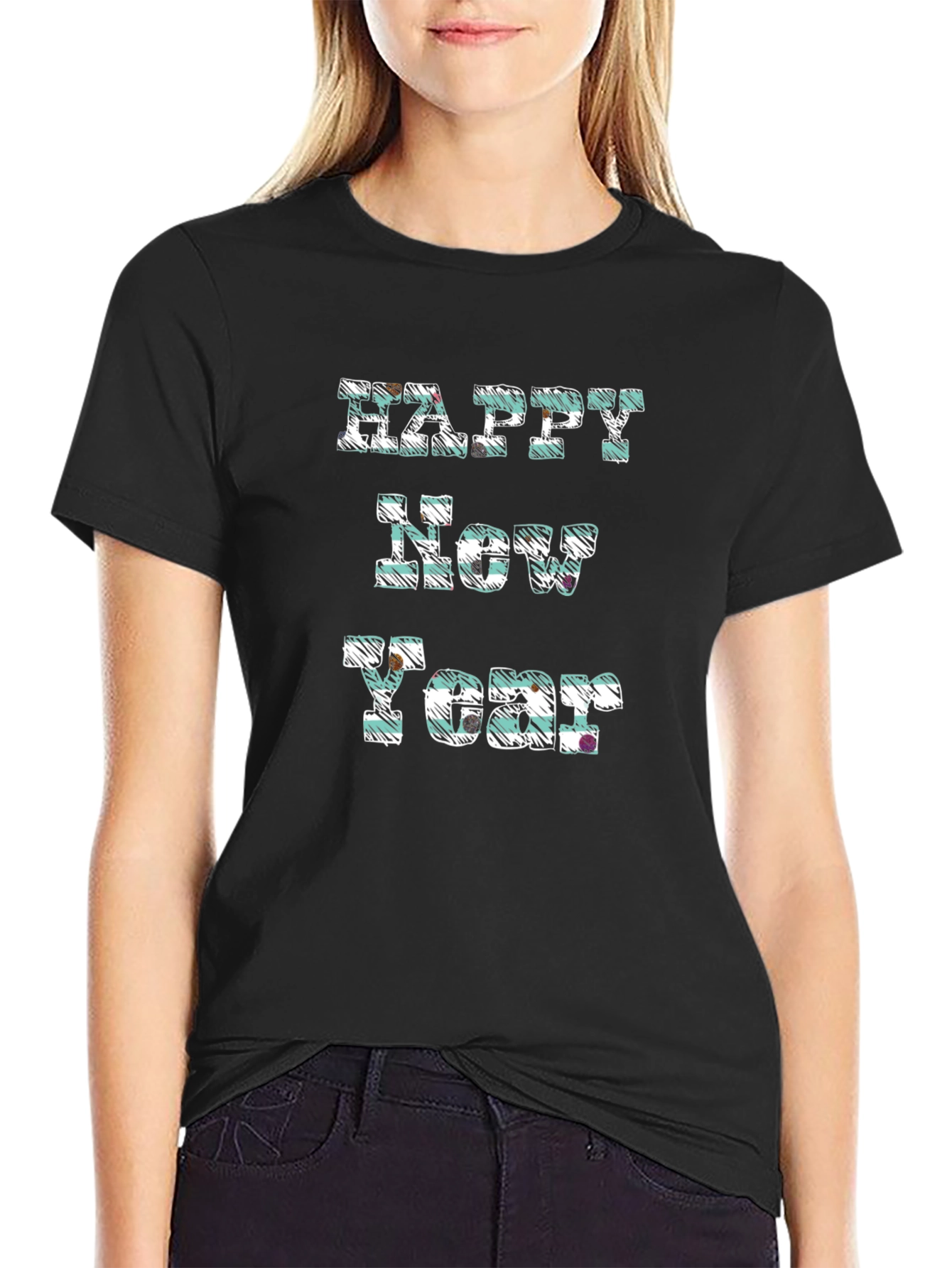 Happy New Year Graphic Tee - Festive Holiday Shirt