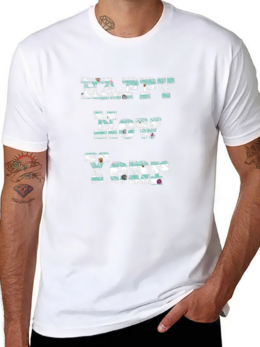 Happy New Year Graphic Tee - Festive Holiday Shirt