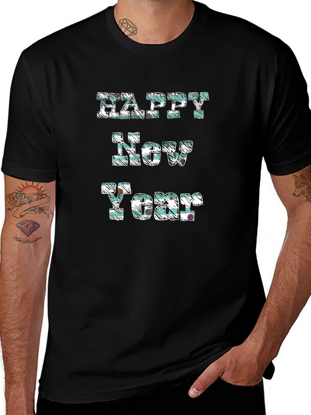 Happy New Year Graphic Tee - Festive Holiday Shirt