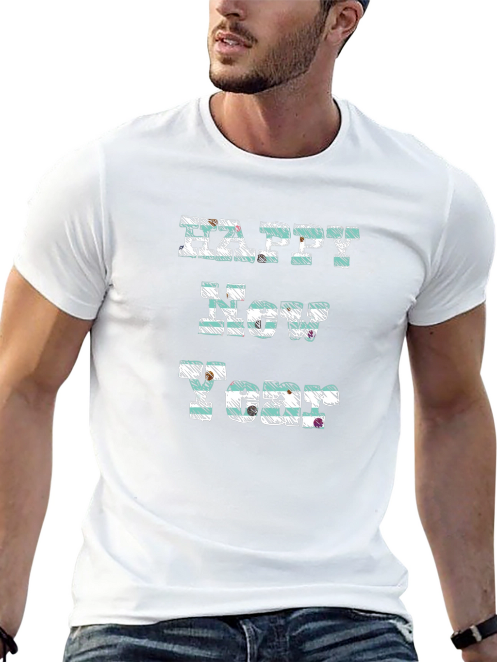 Happy New Year Graphic Tee - Festive Holiday Shirt