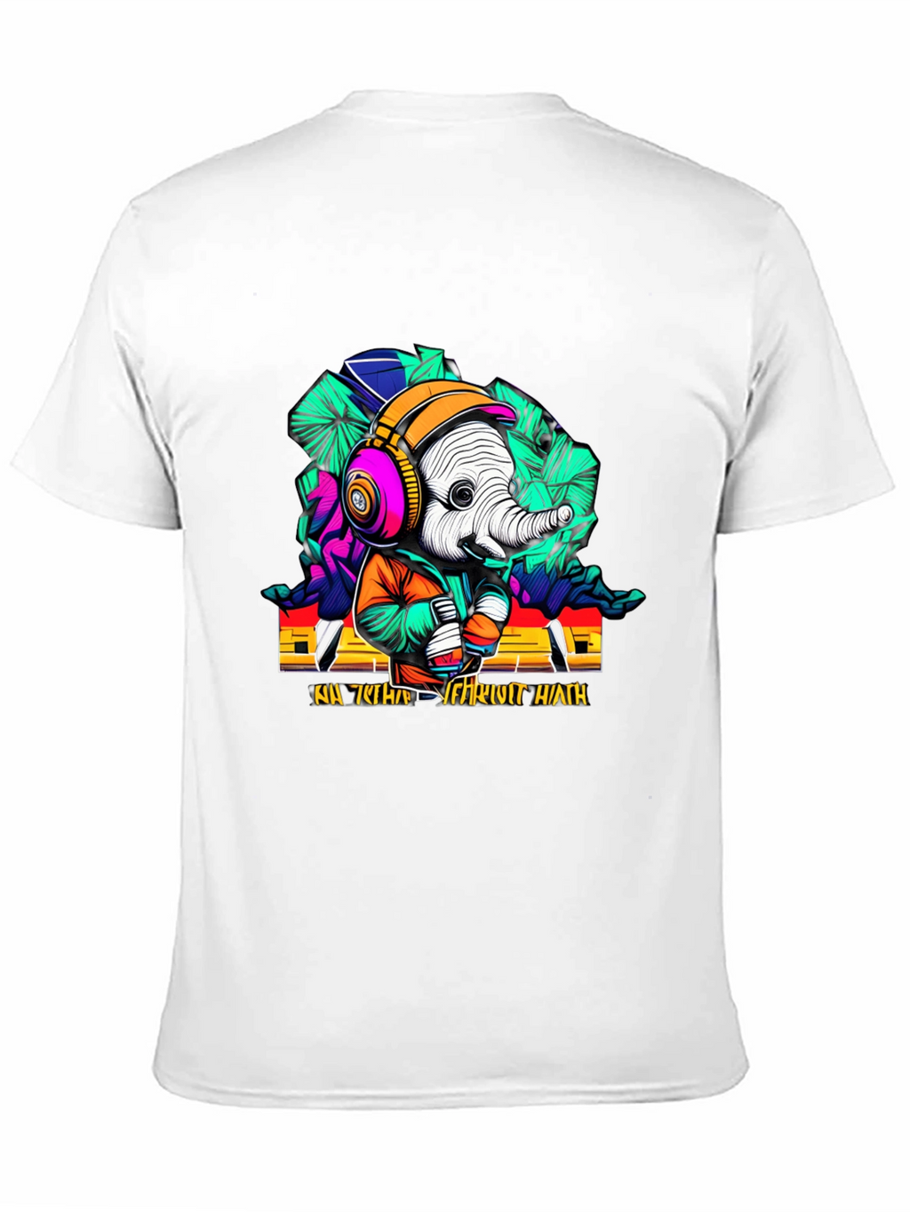 Funky Elephant Graphic T-Shirt - Unique Design