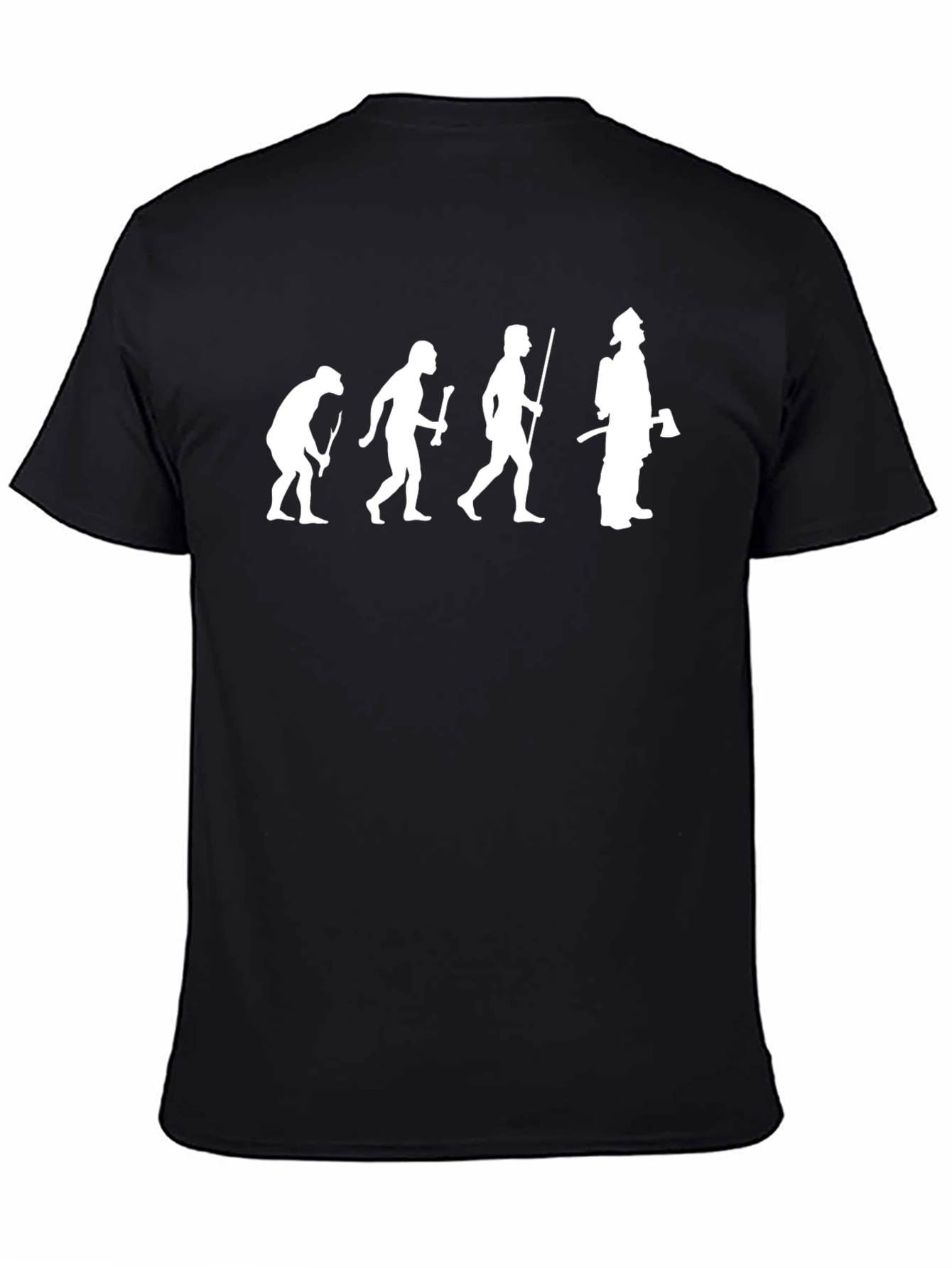 Evolution of a Firefighter Black T-Shirt