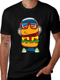 Burger Dude Graphic Tee - Black Short Sleeve