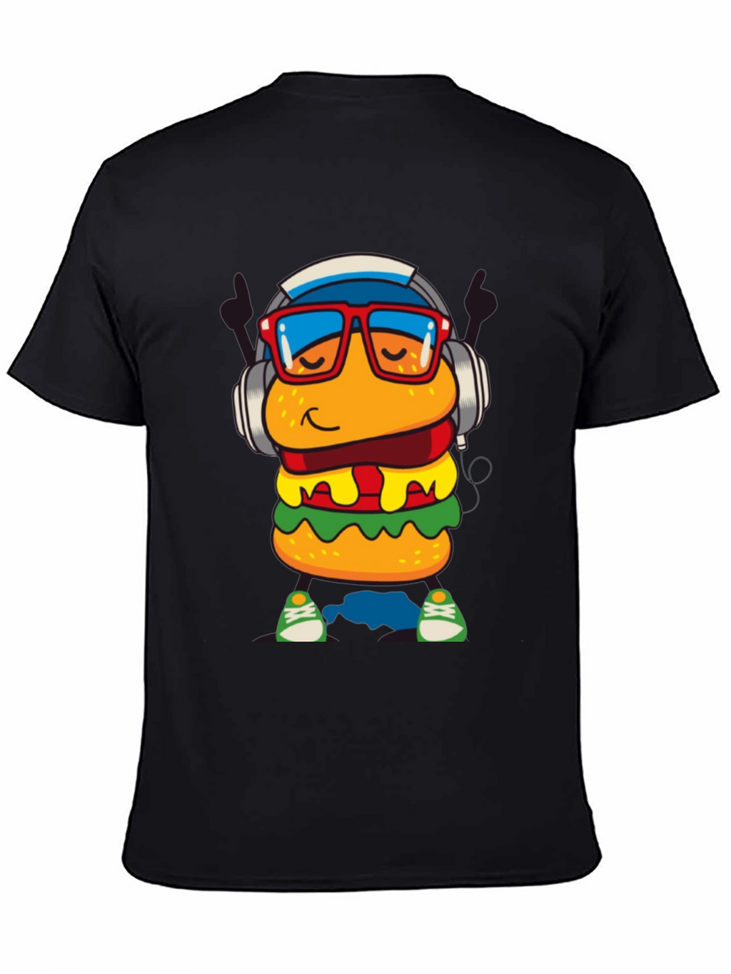 Burger Dude Graphic Tee - Black Short Sleeve