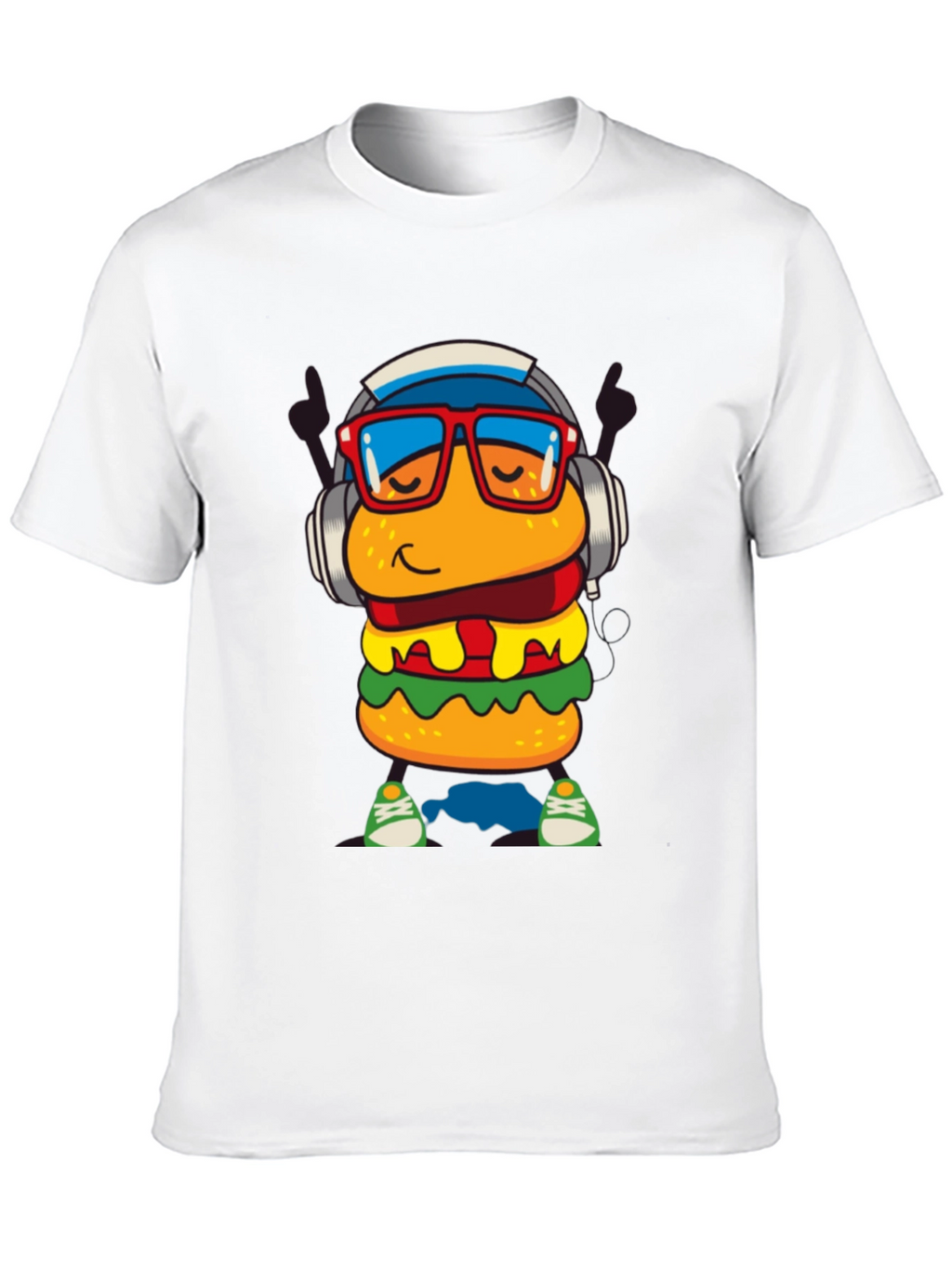 Burger Dude Graphic Tee - Black Short Sleeve