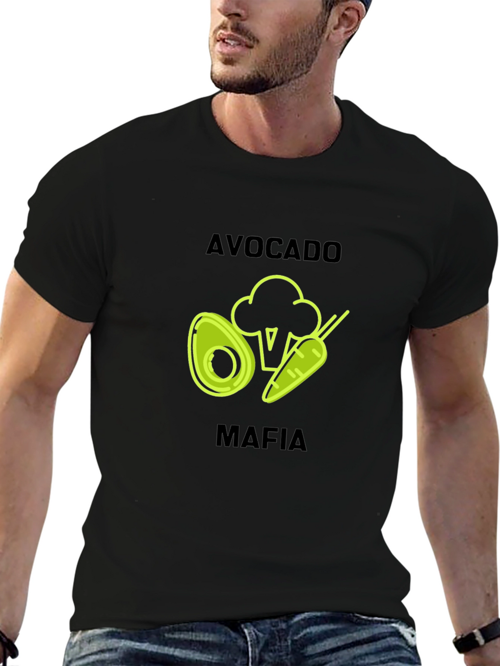 Avocado Mafia Black Graphic T-Shirt