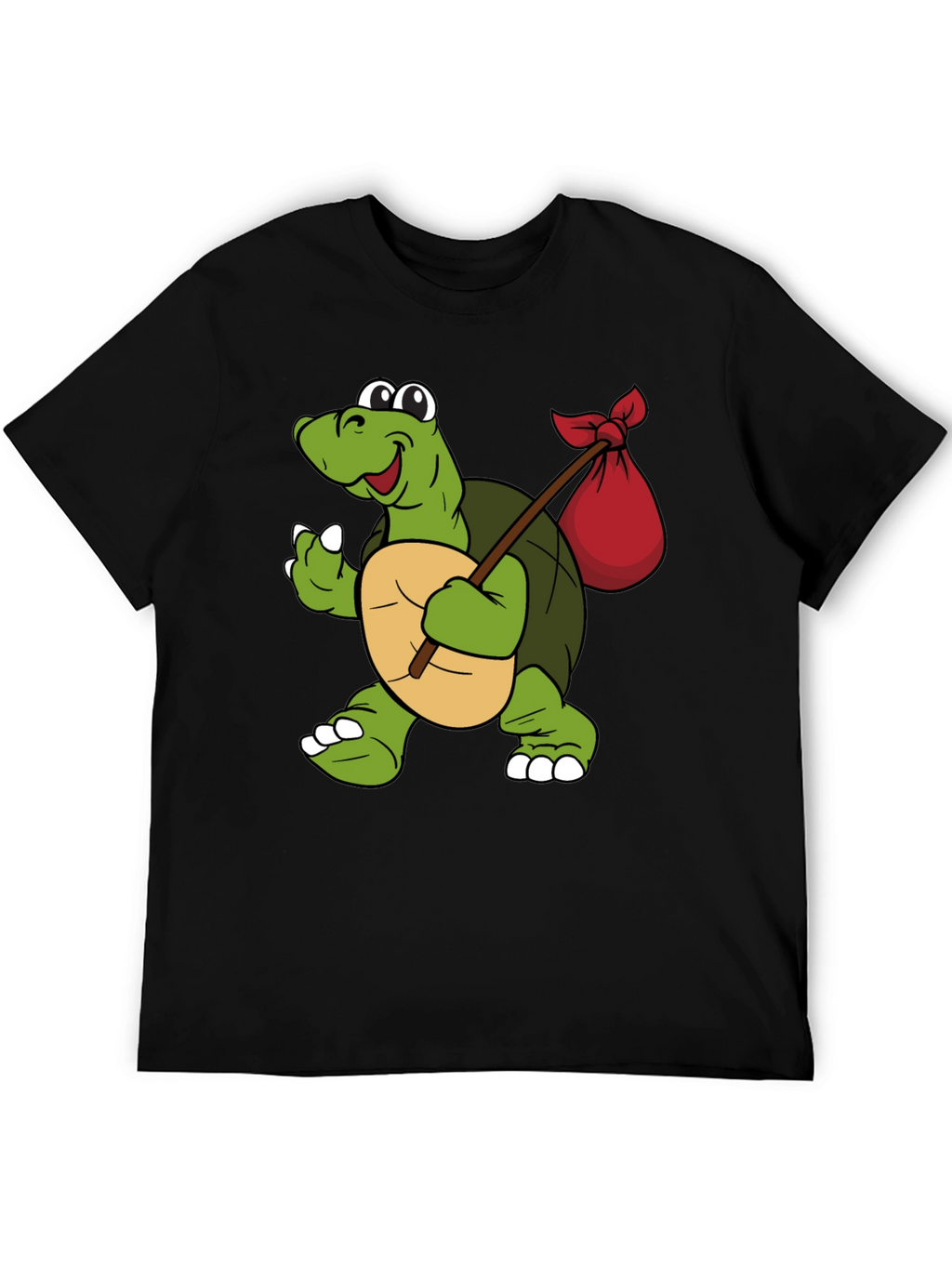Turtle with Sack Black T-Shirt