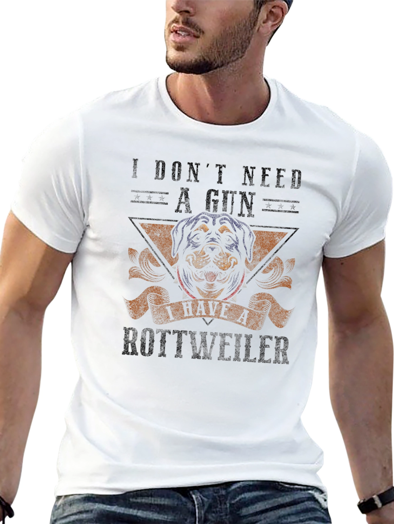 Rottweiler Dog Graphic T-Shirt - Protective Pet Owner